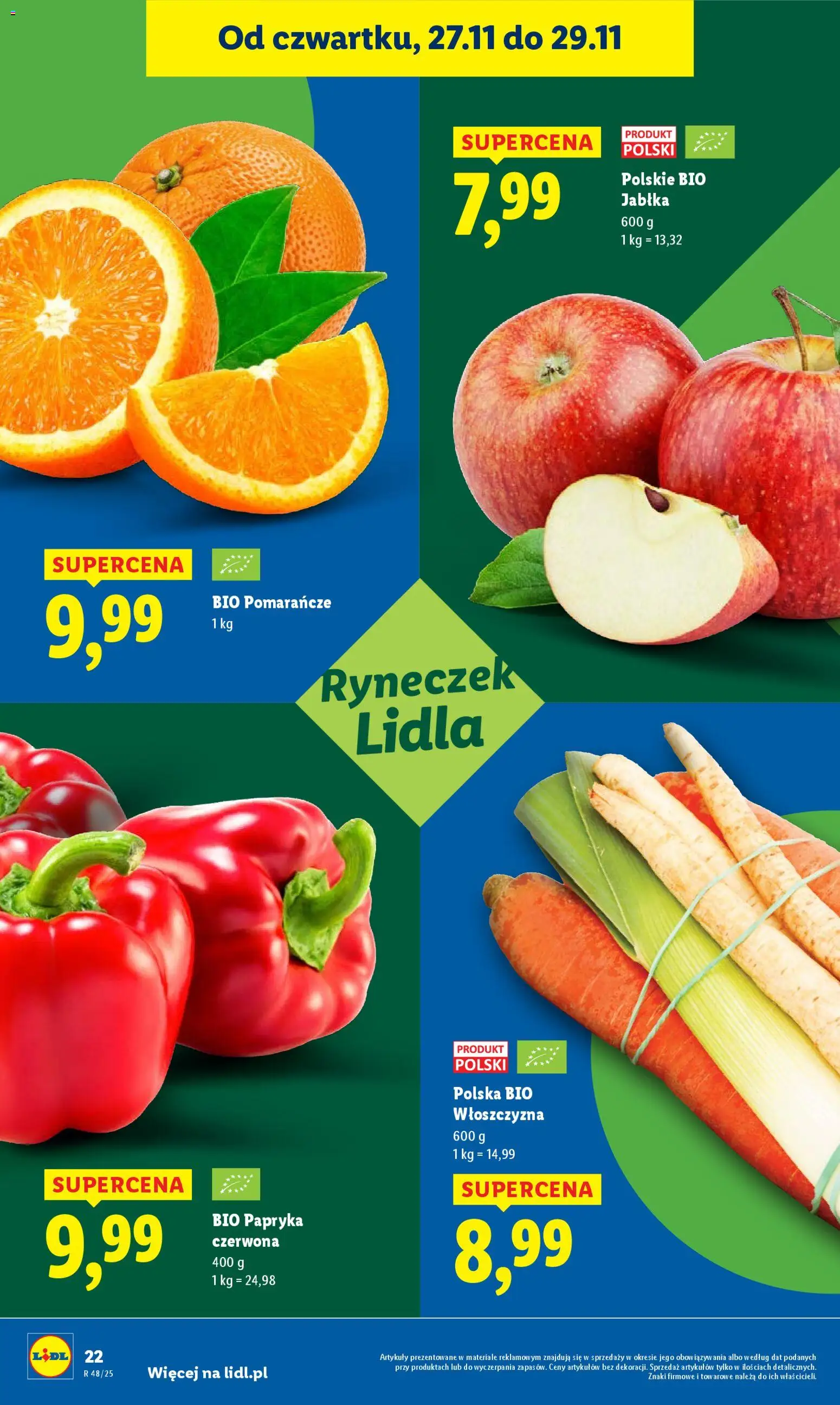 Lidl Black Friday od 27.11.2025 | Strona: 22 | Produkty: Papryka, Papryka czerwona, Jabłka, Pomarańcze
