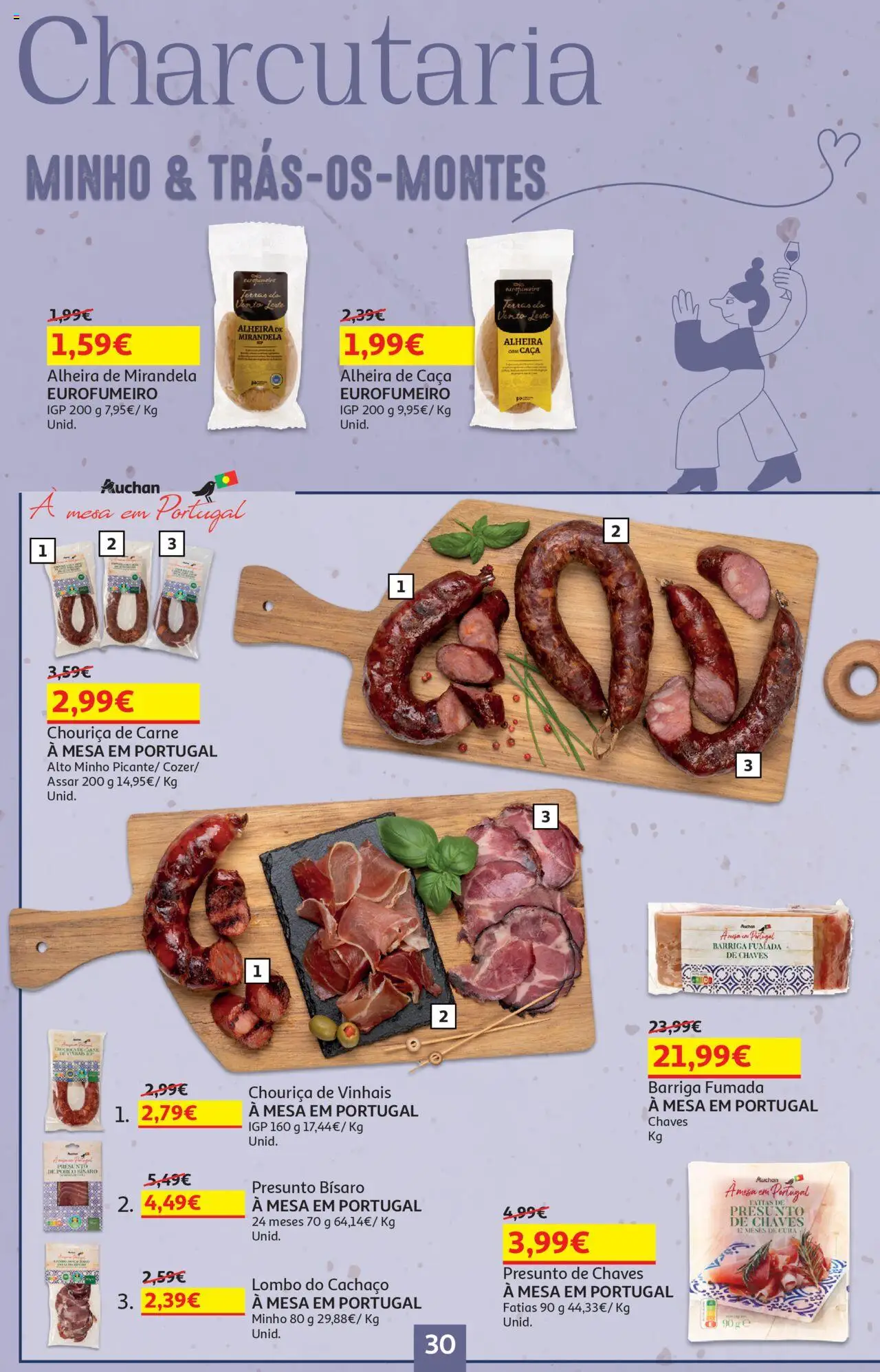 Auchan - Vinhos │ válido de 18.09.2025 | Página: 30 | Produtos: Mesa, Lombo, Presunto, Carne