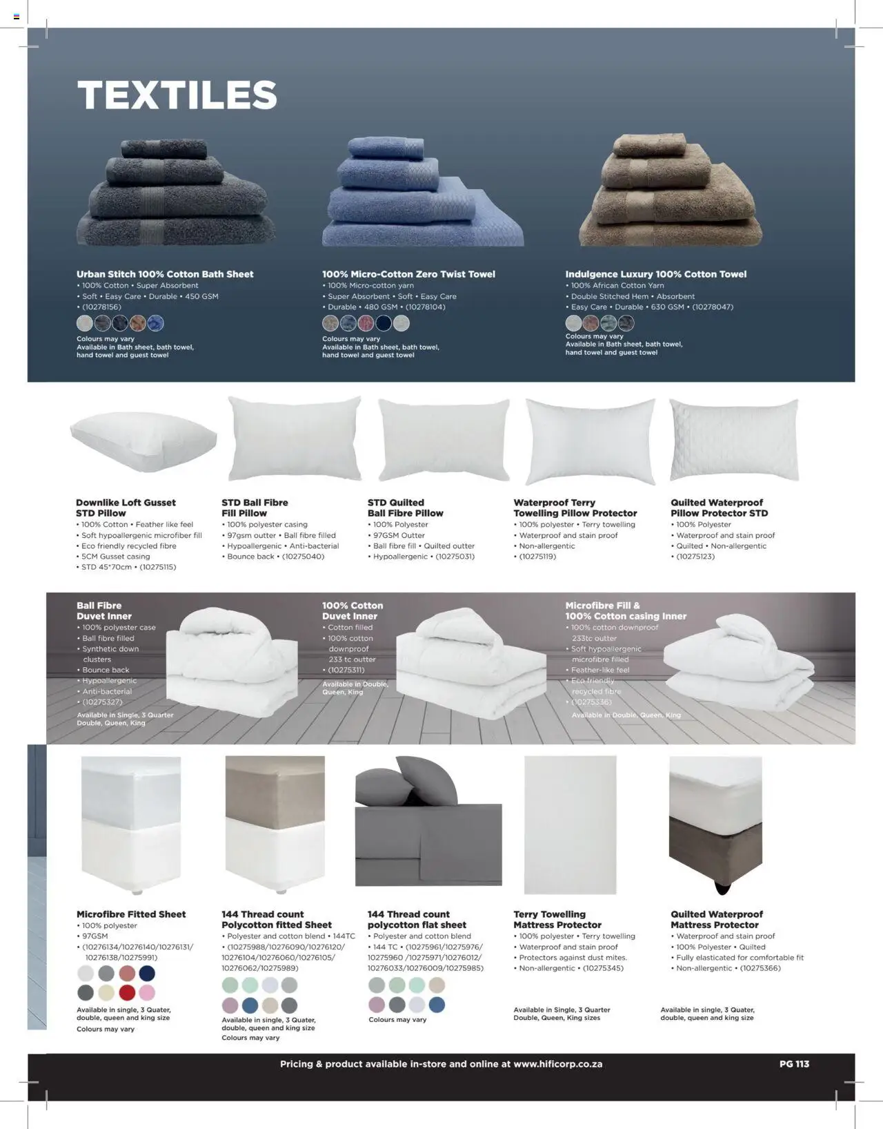 New HiFi Corp catalogue – valid from 12.02.2024 | Page: 113 | Products: Bath sheet, Case, Mattress, Pillow