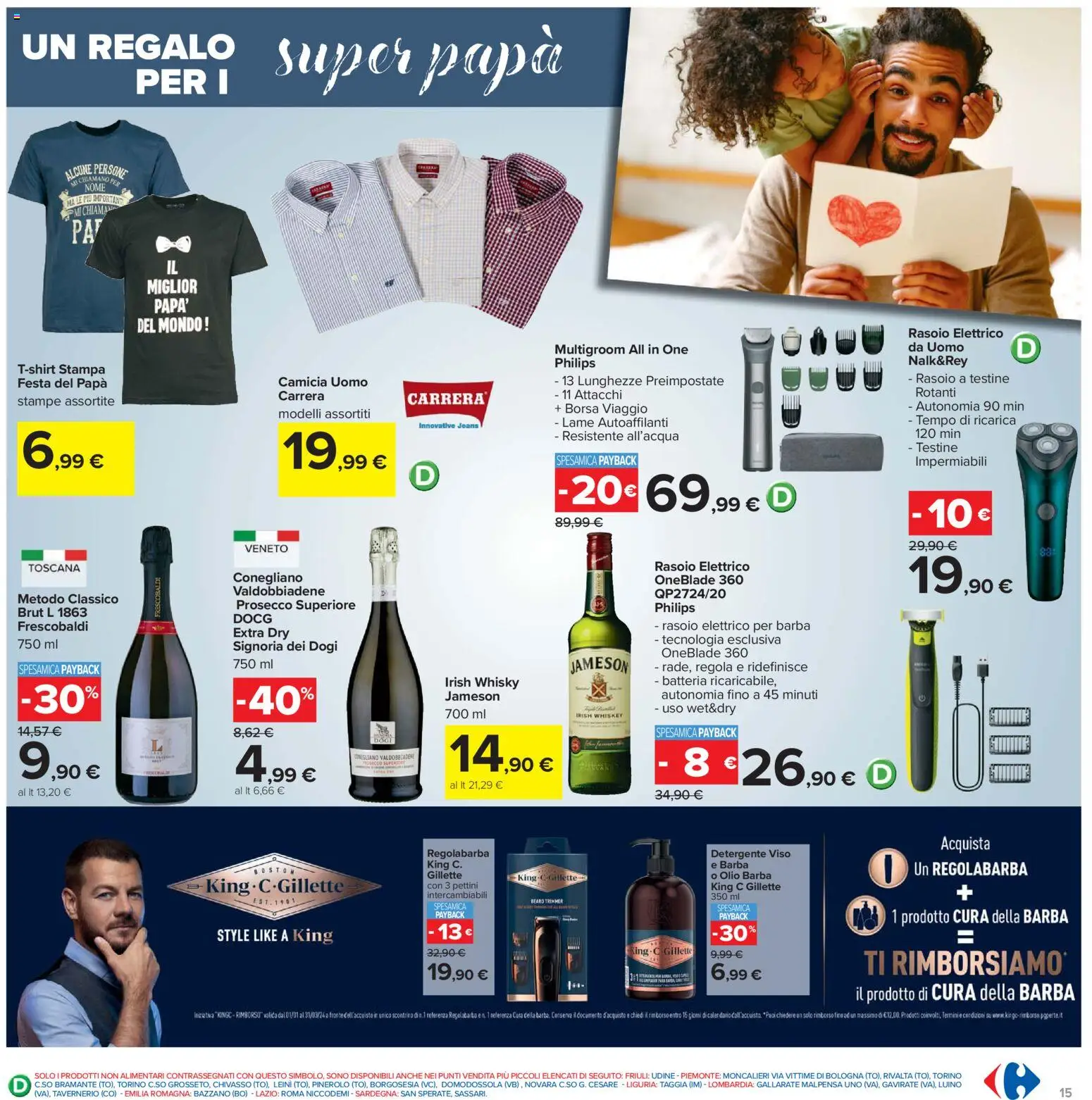 Volantino Carrefour del 13.03.2026 | Pagina: 15 | Prodotti: Detergente, Olio, Borsa, Batteria