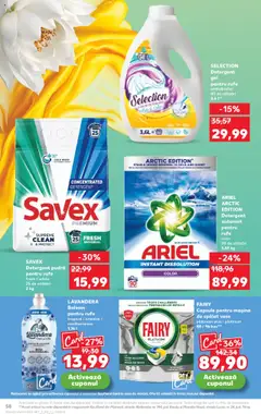 Ofertele Kaufland valabile de la 22.10.2025 | Pagină: 58 | Produse: Mașină De Spălat, Detergent, Capsule pentru mașina de spălat, Apă