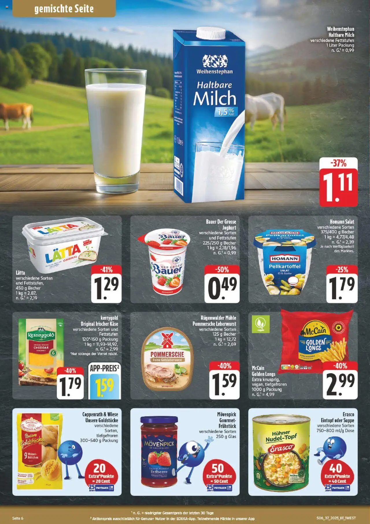 nah & gut Prospekt 	 – gültig ab 08.09.2025 | Seite: 6 | Produkte: Milch, Joghurt, Haltbare milch, Lätta