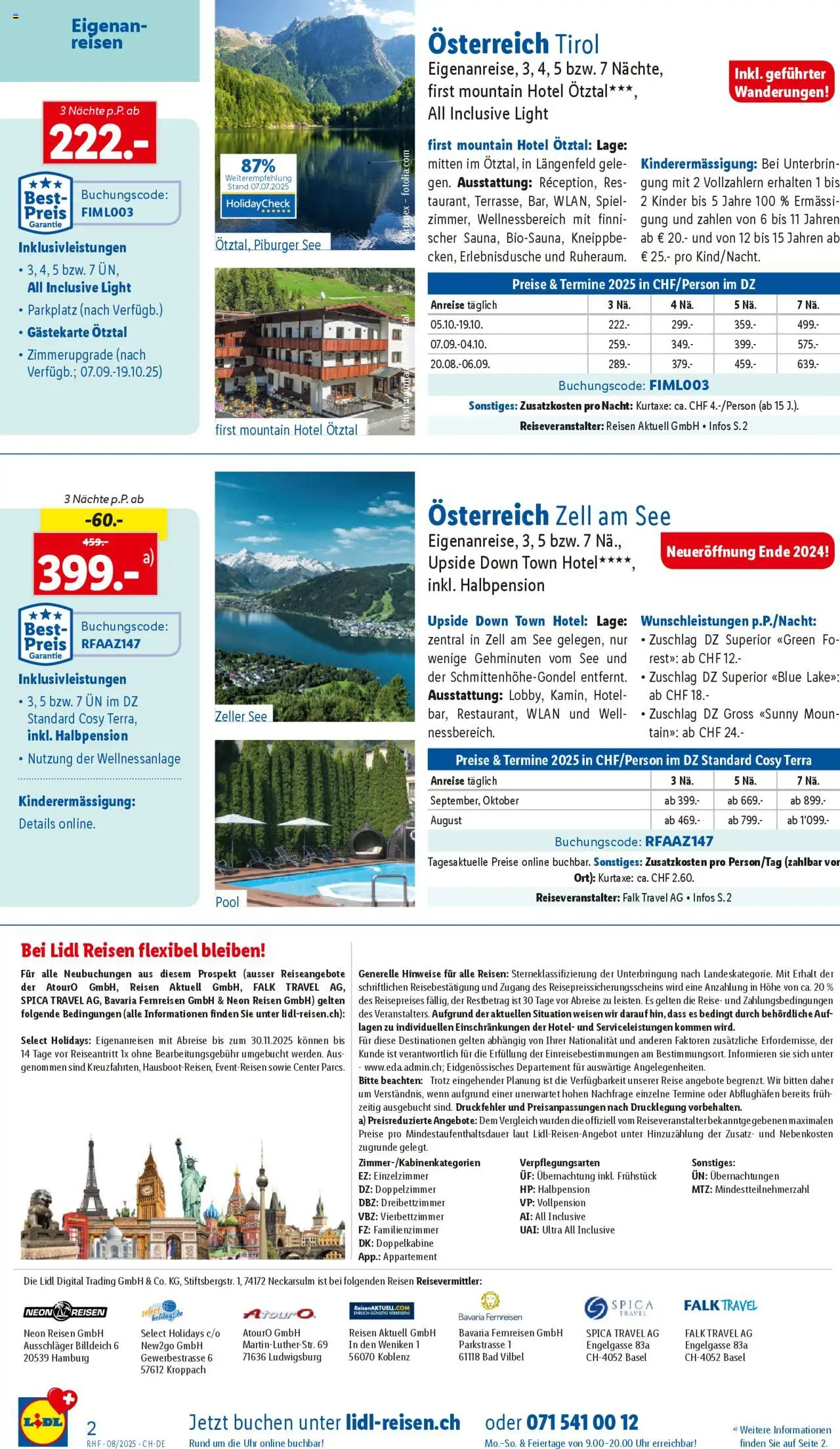Lidl Aktionen Reisen August ab 30.07.2025 | Seite: 2 | Produkte: Bad, Uhr, Spiel, HP