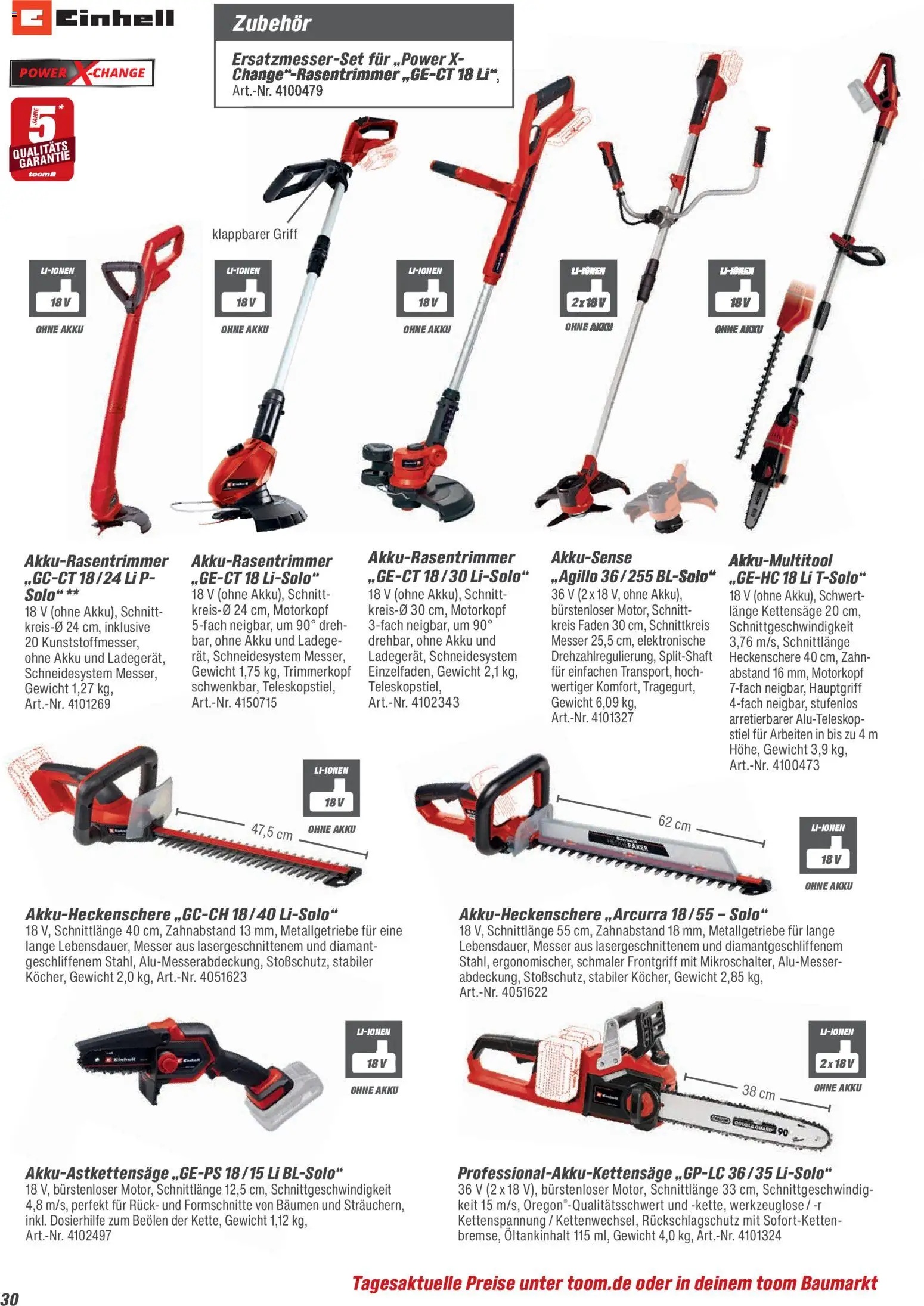 Toom Baumarkt Gartenpflege & Teich 2026 – gültig ab 20.02.2026 | Seite: 30 | Produkte: LG, Gewicht