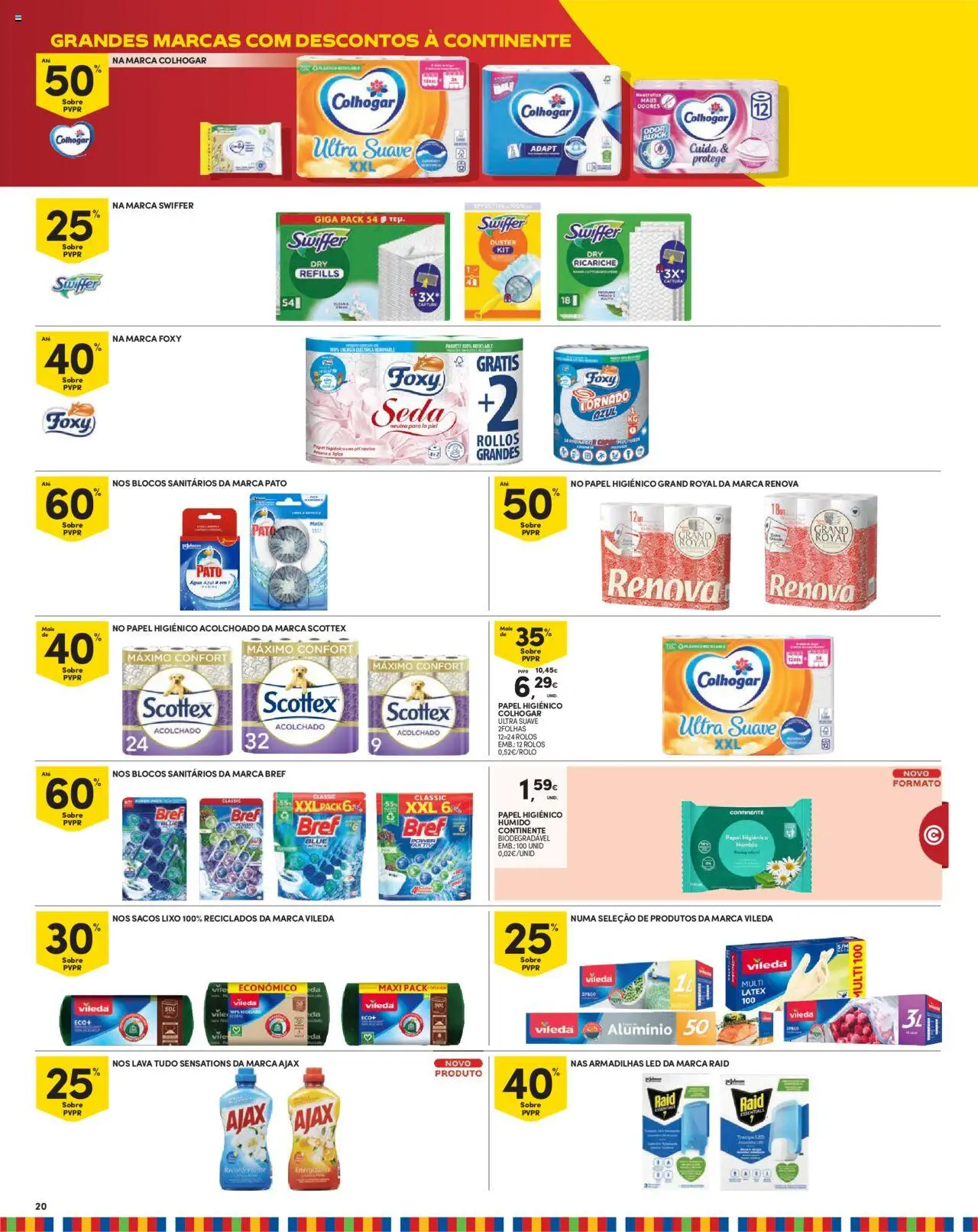 Continente folheto Madeira │ válido de 19.08.2025 | Página: 20 | Produtos: Agua, Papel higiénico