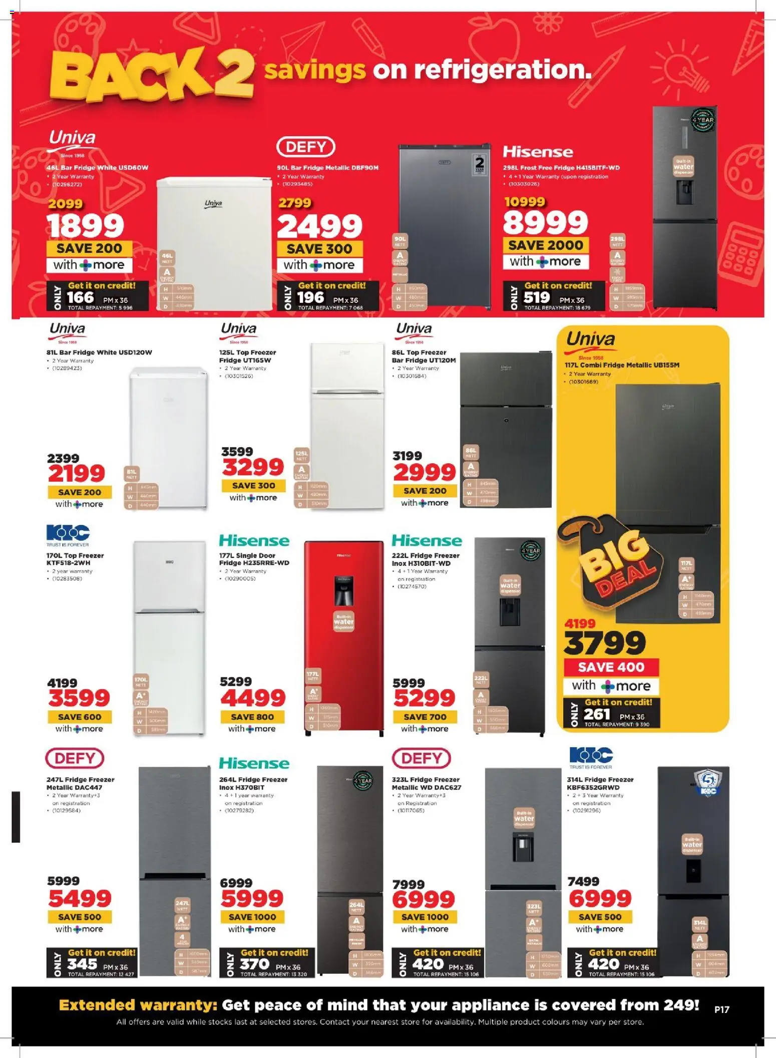 New HiFi Corp catalogue – valid from 29.12.2025 | Page: 17 | Products: Freezer, Fridge, Water