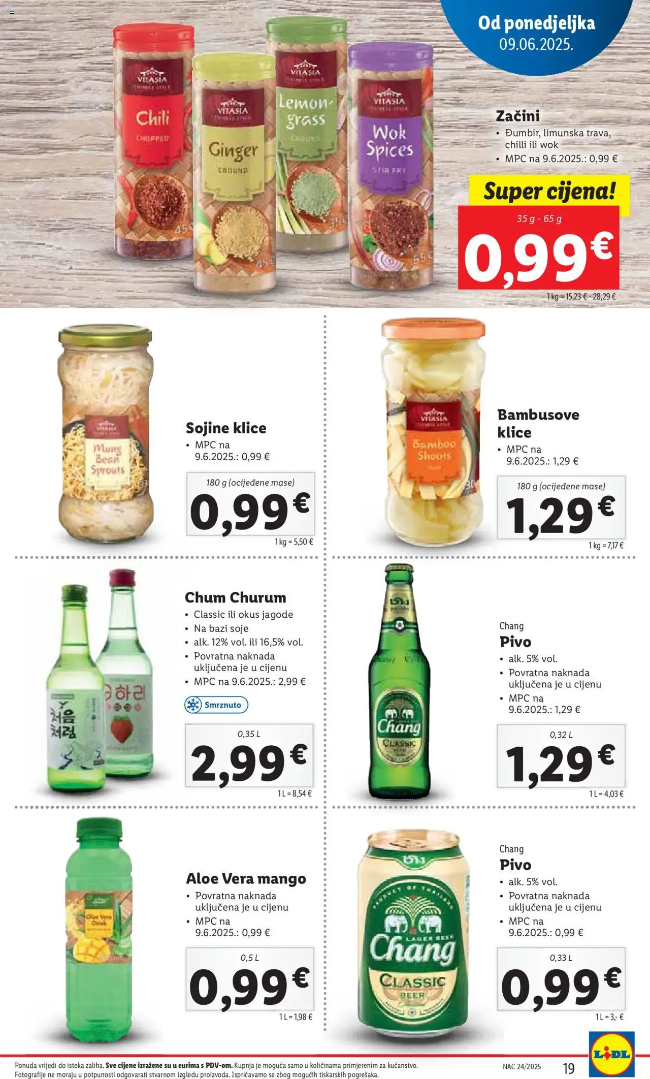 Lidl katalog | vrijedi od 09.06.2025 | Stranica: 19 | Proizvodi: Pivo, Jagode, Začini, Mango