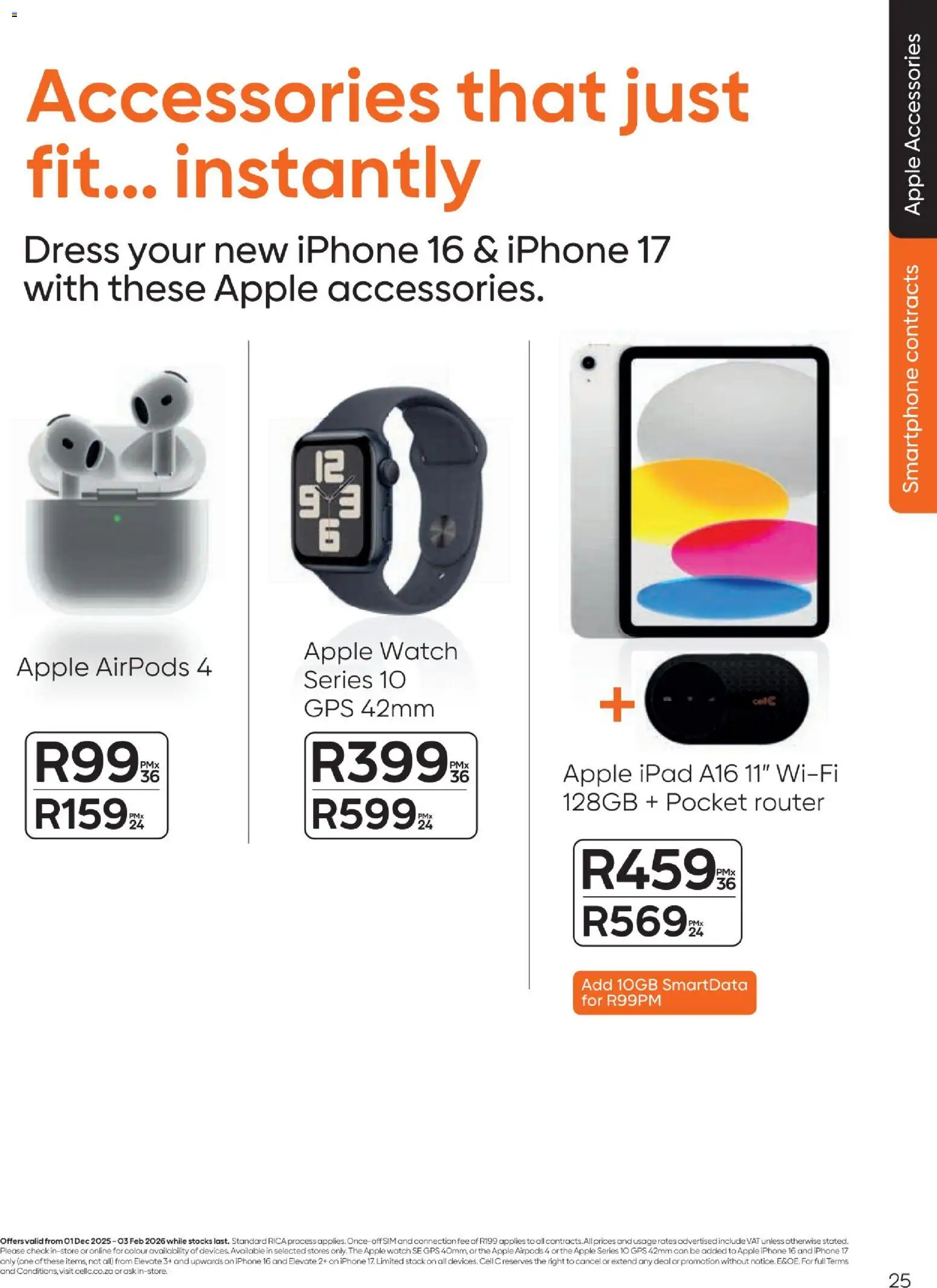 New Cell C catalogue – valid from 01.12.2025 | Page: 27 | Products: Dress, Sim, Router, Stock