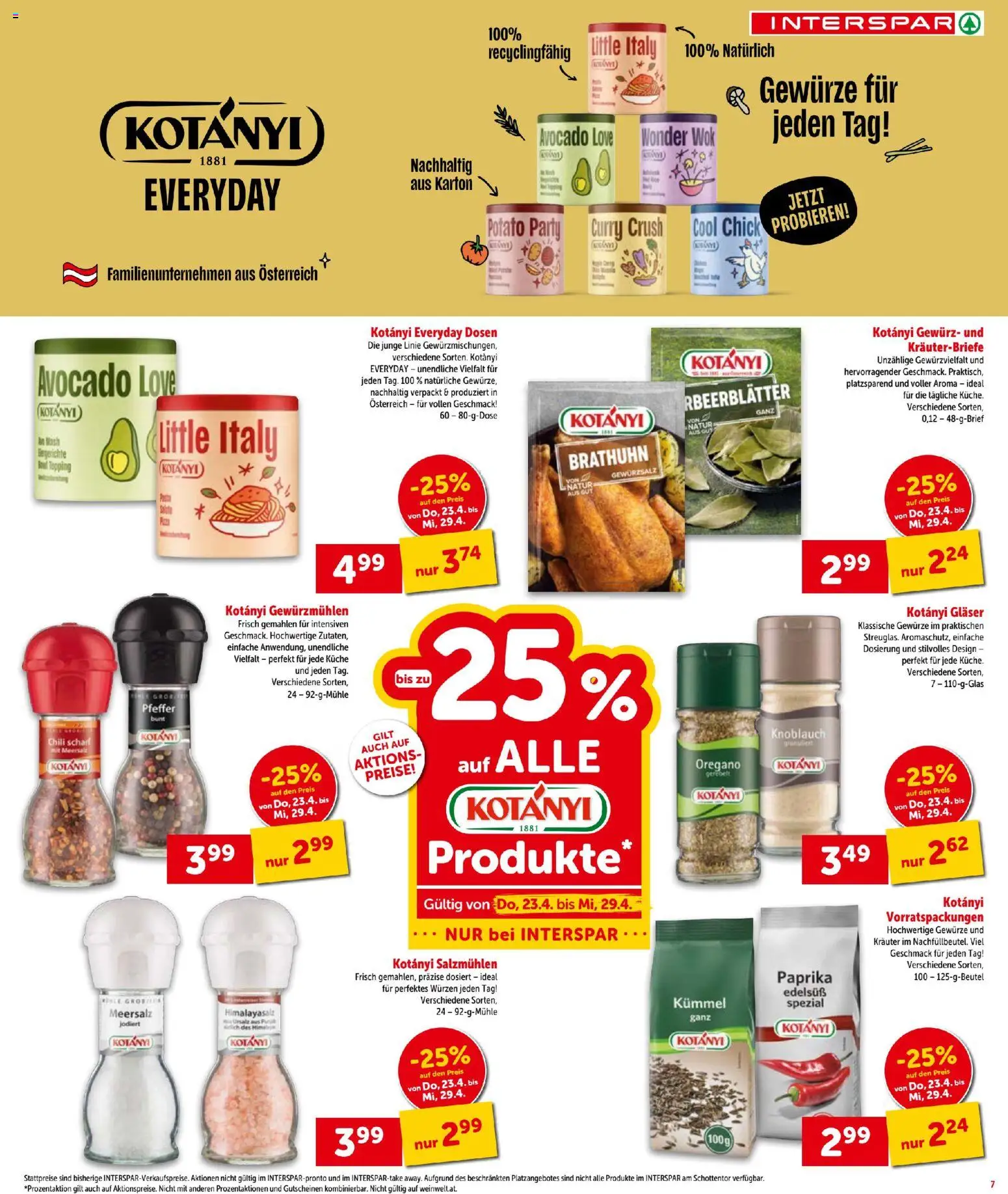 Die besten Angebote | Interspar - Flugblatt ab 23.04.2026 | - Jetzt stöbern! | Österreich