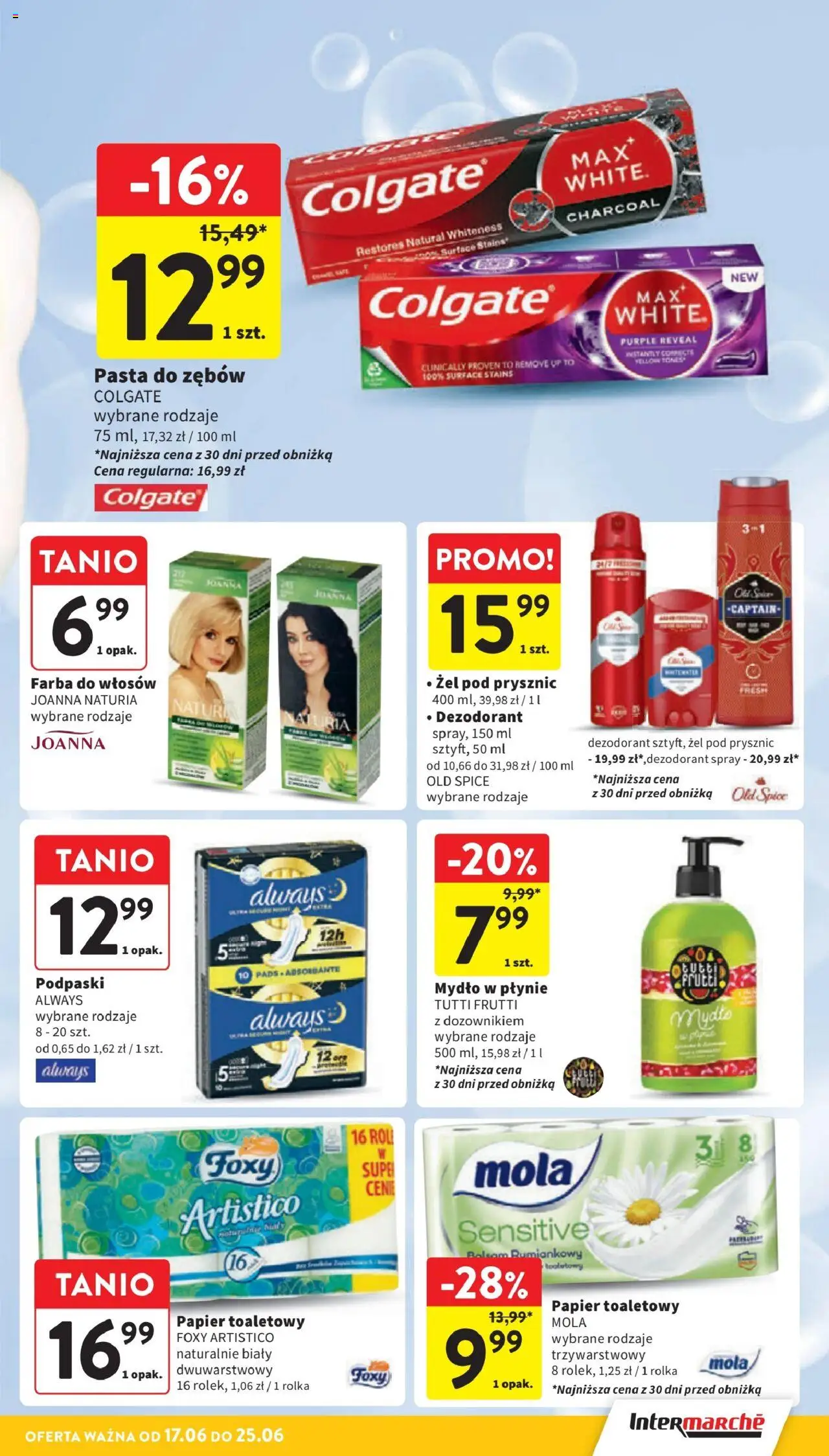 Intermarche Gazetka od 17.06.2025 | Strona: 41 | Produkty: Podpaski always, Prysznic, Mydło, Żel pod prysznic
