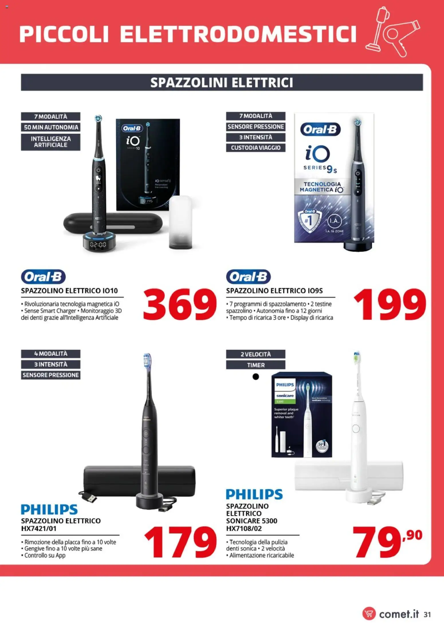 Volantino Comet del 06.03.2026 | Pagina: 31 | Prodotti: Spazzolino, Spazzolino elettrico