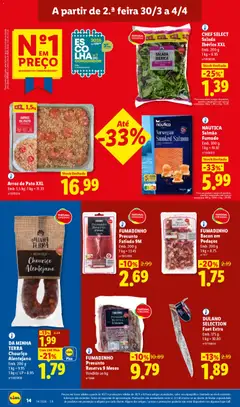 Pré-visualização CHEF SELECT Salada Ibérica XXL, Salada Ibérica XXL, alface verde, alface roxa e rúcula válido de 30.03.2026 | Página: 14