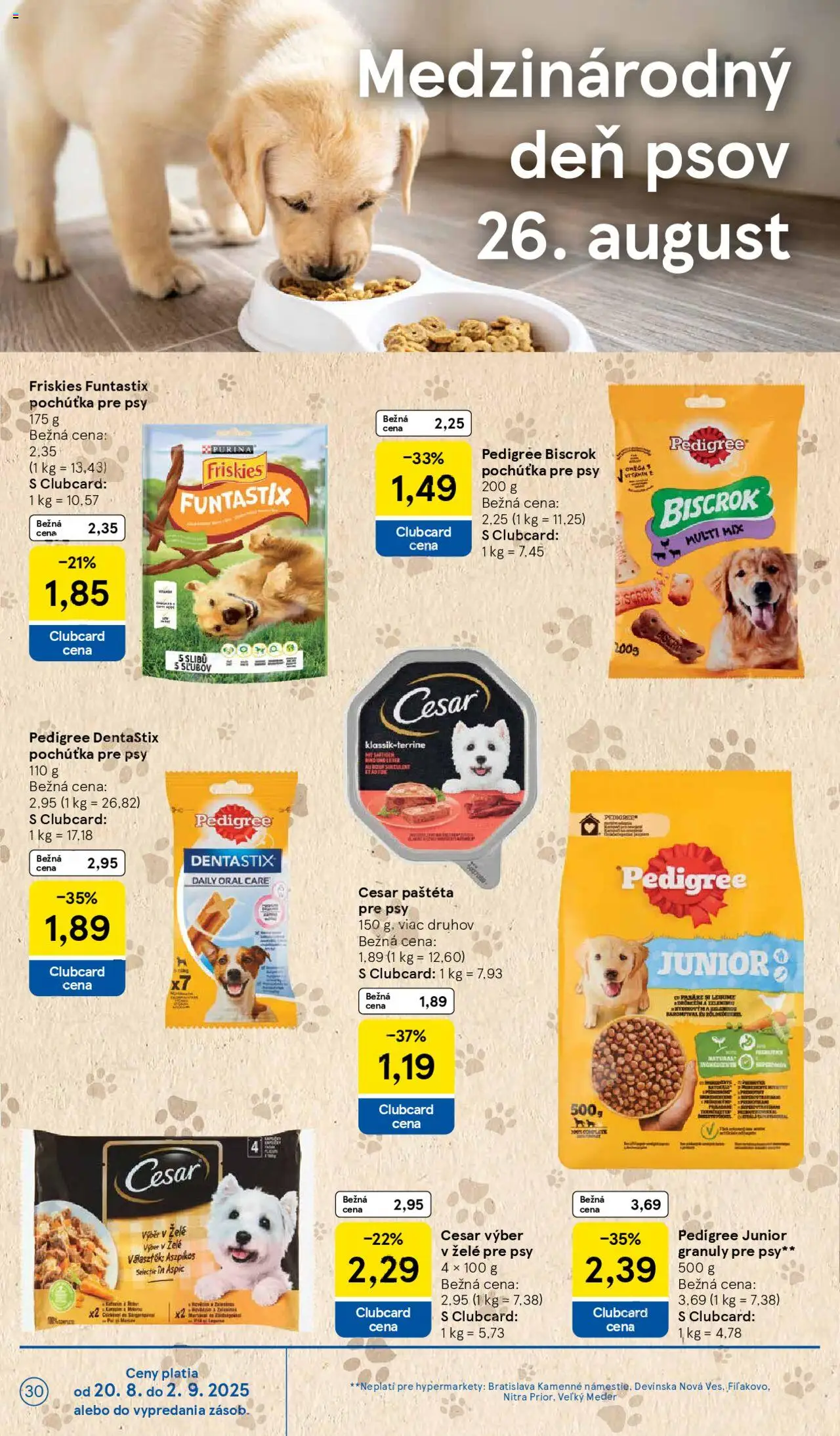 Tesco Hypermarket - leták │ platný od 20.08.2025 | Strana: 30 | Produkty: Friskies