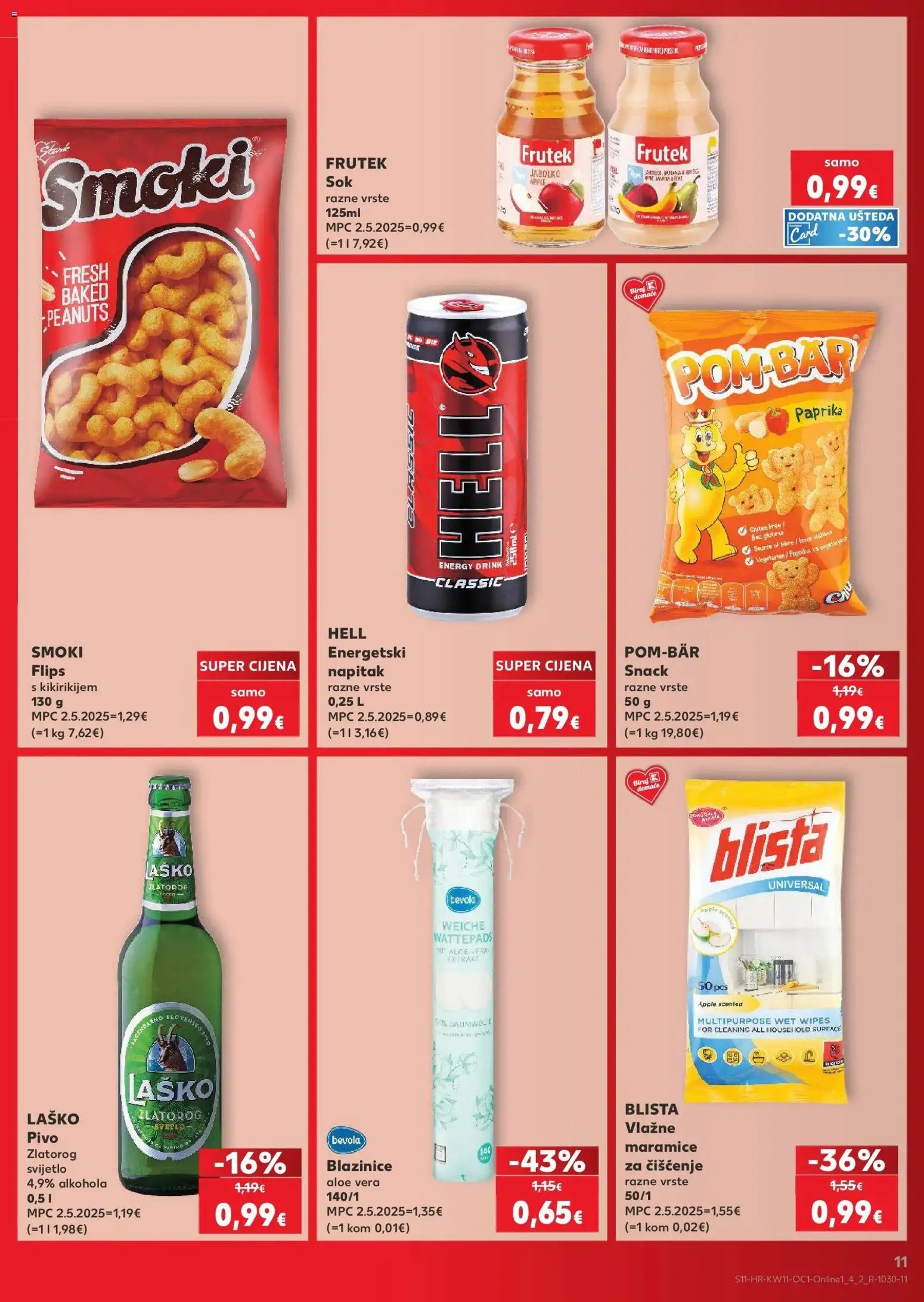 Kaufland katalog | vrijedi od 10.03.2026 | Stranica: 11 | Proizvodi: Flips, Sok, Laško, Paprika