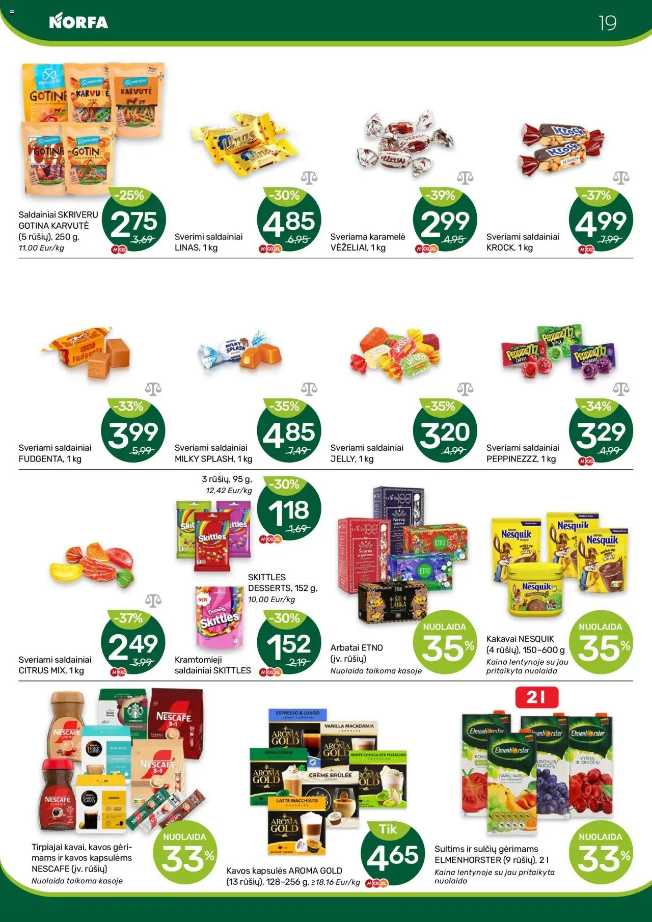 NORFA - Leidinys│galioja nuo 24.07.2025 | Puslapis: 19 | Prekių: Saldainiai