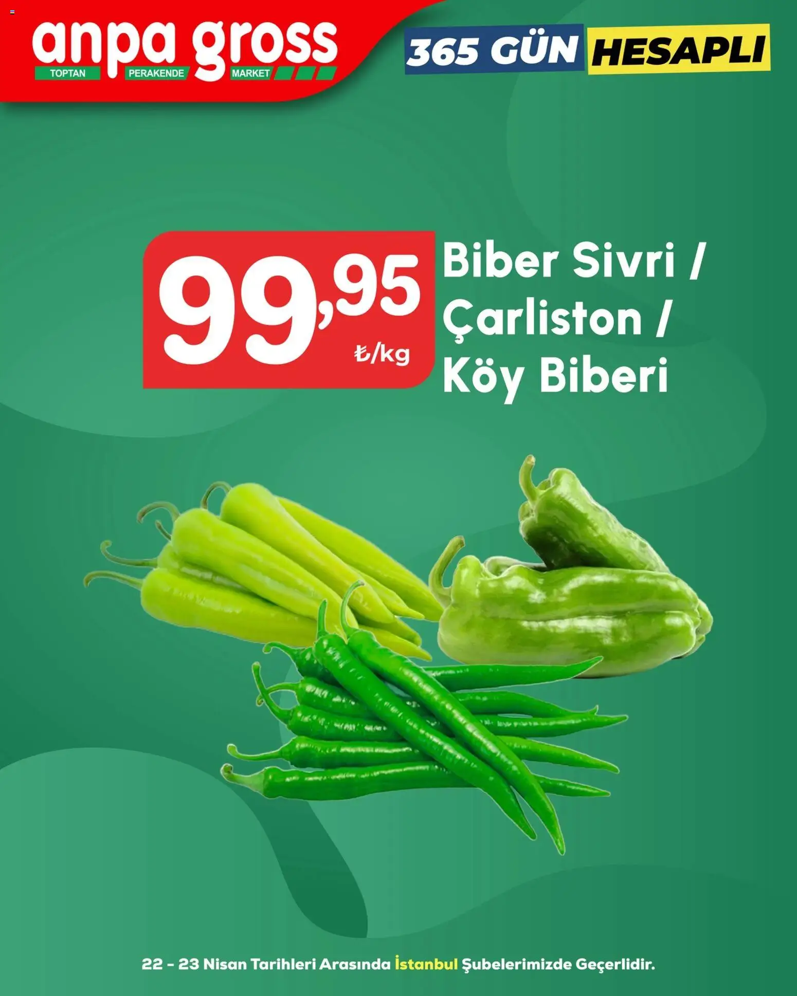 Anpa Gross İndirim - 22.04.2026 tarihinden itibaren geçerlidir | Sayfa: 1 | Ürünler: Biber