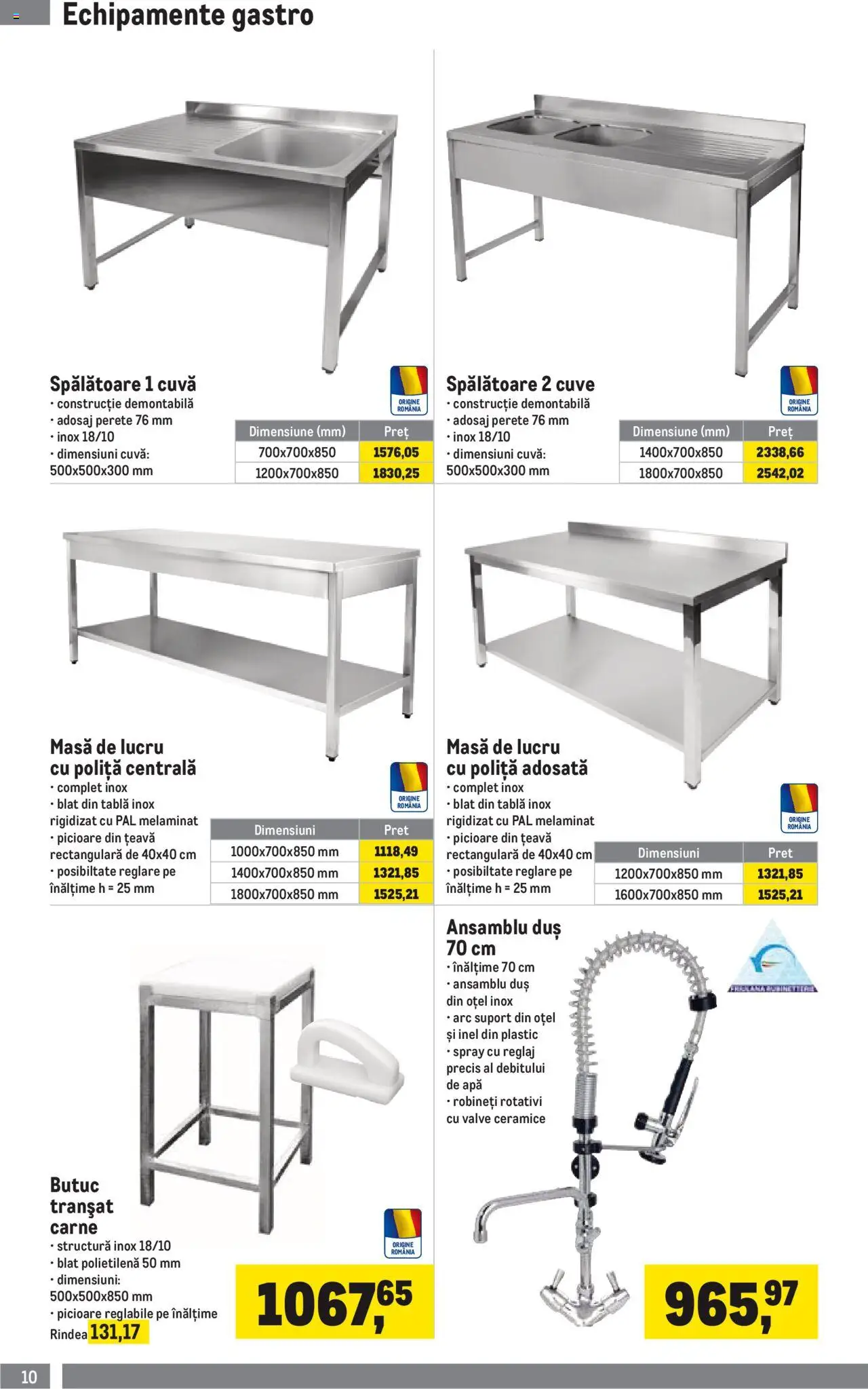 Metro catalog - Soluții Nealimentare pentru HoReCa – valabil de la 01.07.2025 | Pagină: 10 | Produse: Inel, Tablă, Duș, Apă