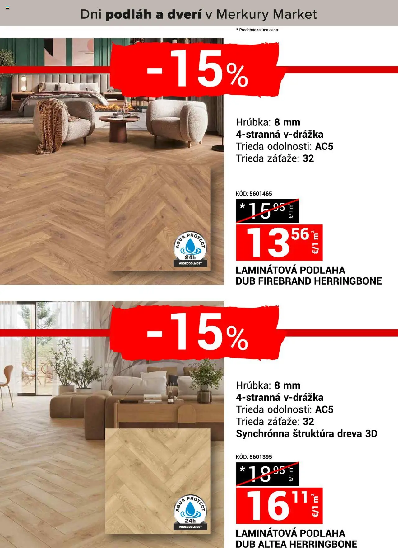Nové Merkury Market akcie – leták je platný od 18.10.2025 | Strana: 5 | Produkty: Podlaha, Laminátová podlaha