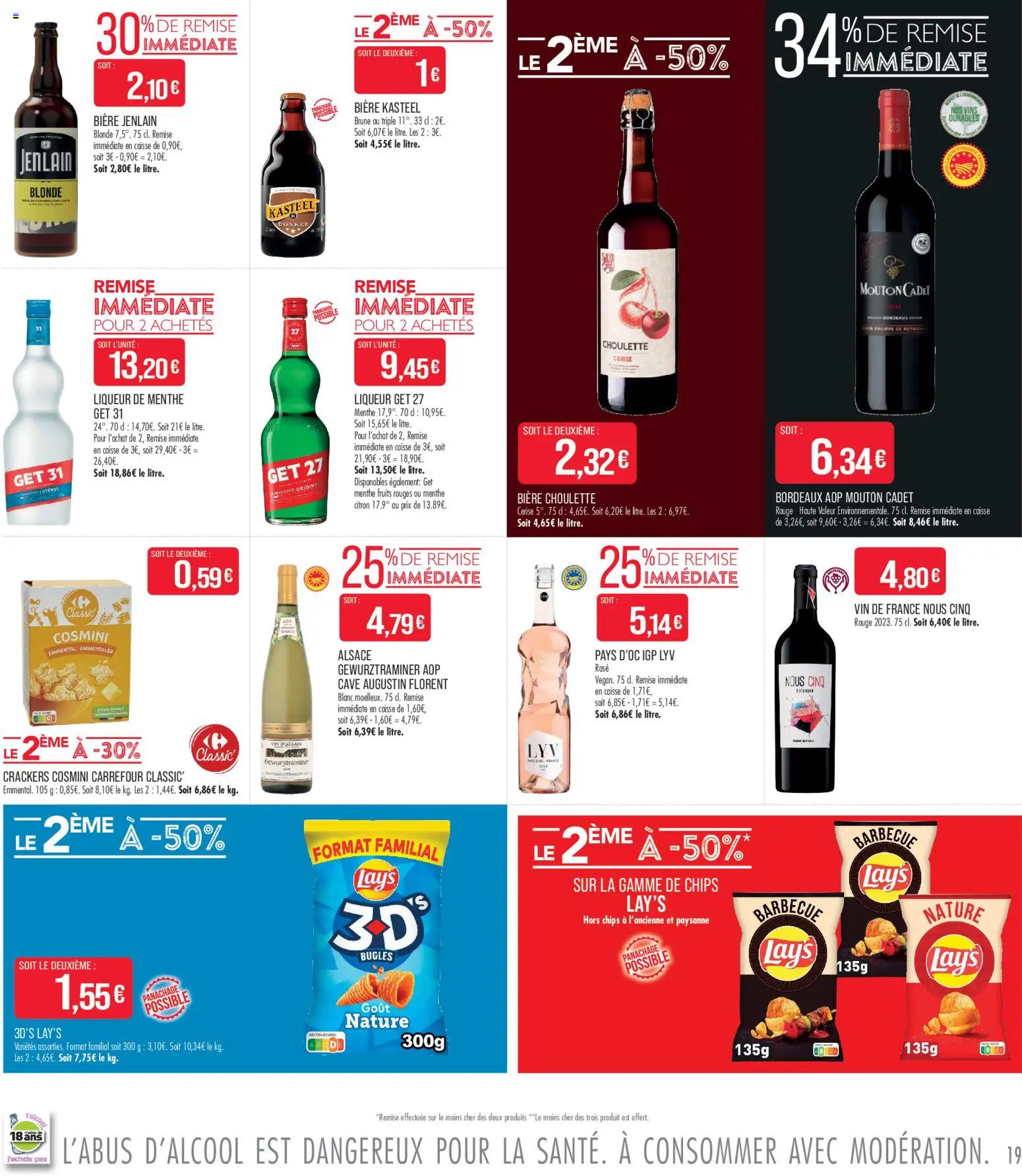 {H1} | Page: 19 | Produits: Crackers, Liqueur, Vin, Chips