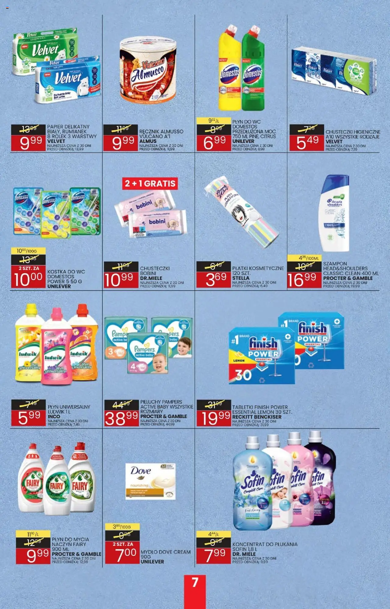 Wafelek Gazetka od 09.06.2025 | Strona: 7 | Produkty: Pampers, Zapach, Płatki, Fairy