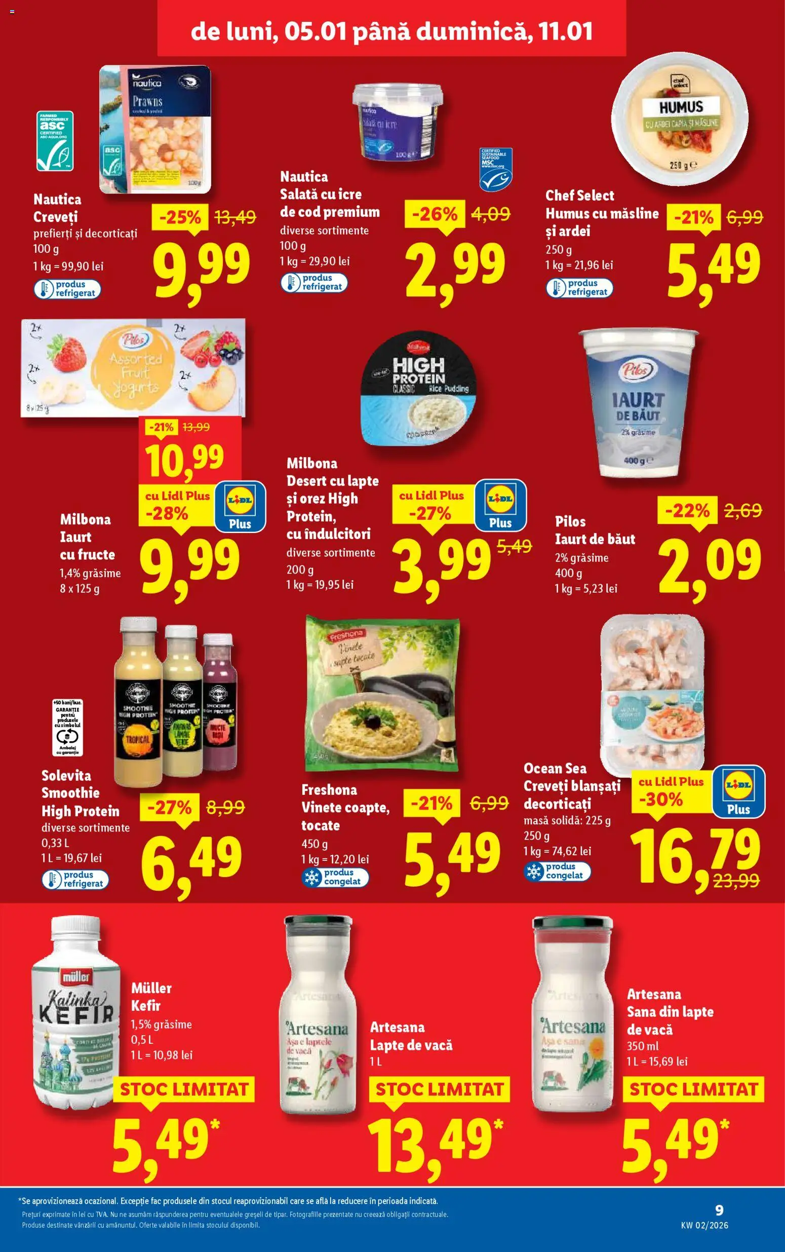 Noul catalog Lidl – valabil de la 05.01.2026 | Pagină: 9 | Produse: Toplar, Masă, Konuşturucu Kuş Yemleri, Smoothie