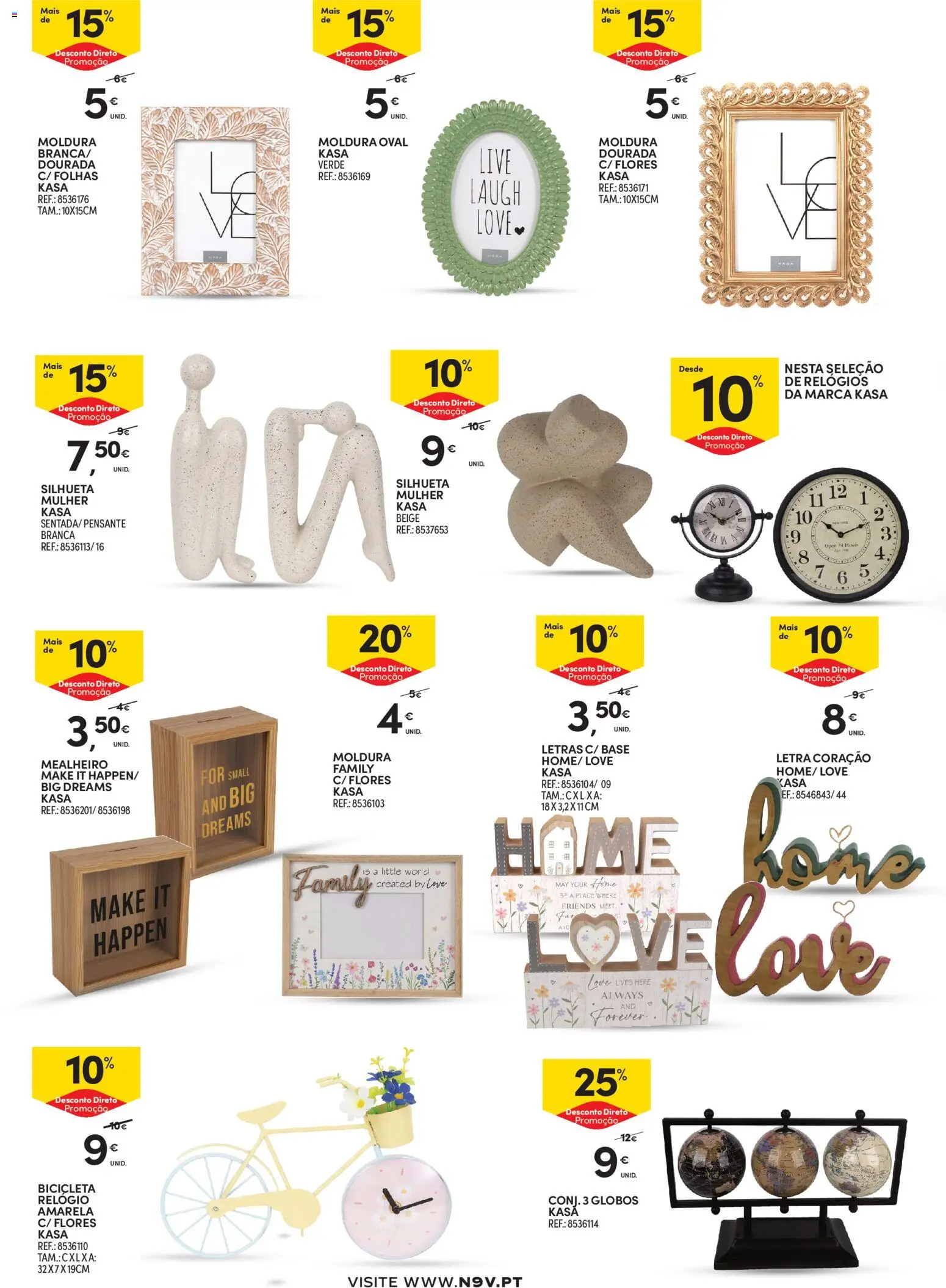 Continente - Açores Tudo para a Casa │ válido de 24.02.2026 | Página: 12 | Produtos: Relógio, Flores, Bicicleta, Base