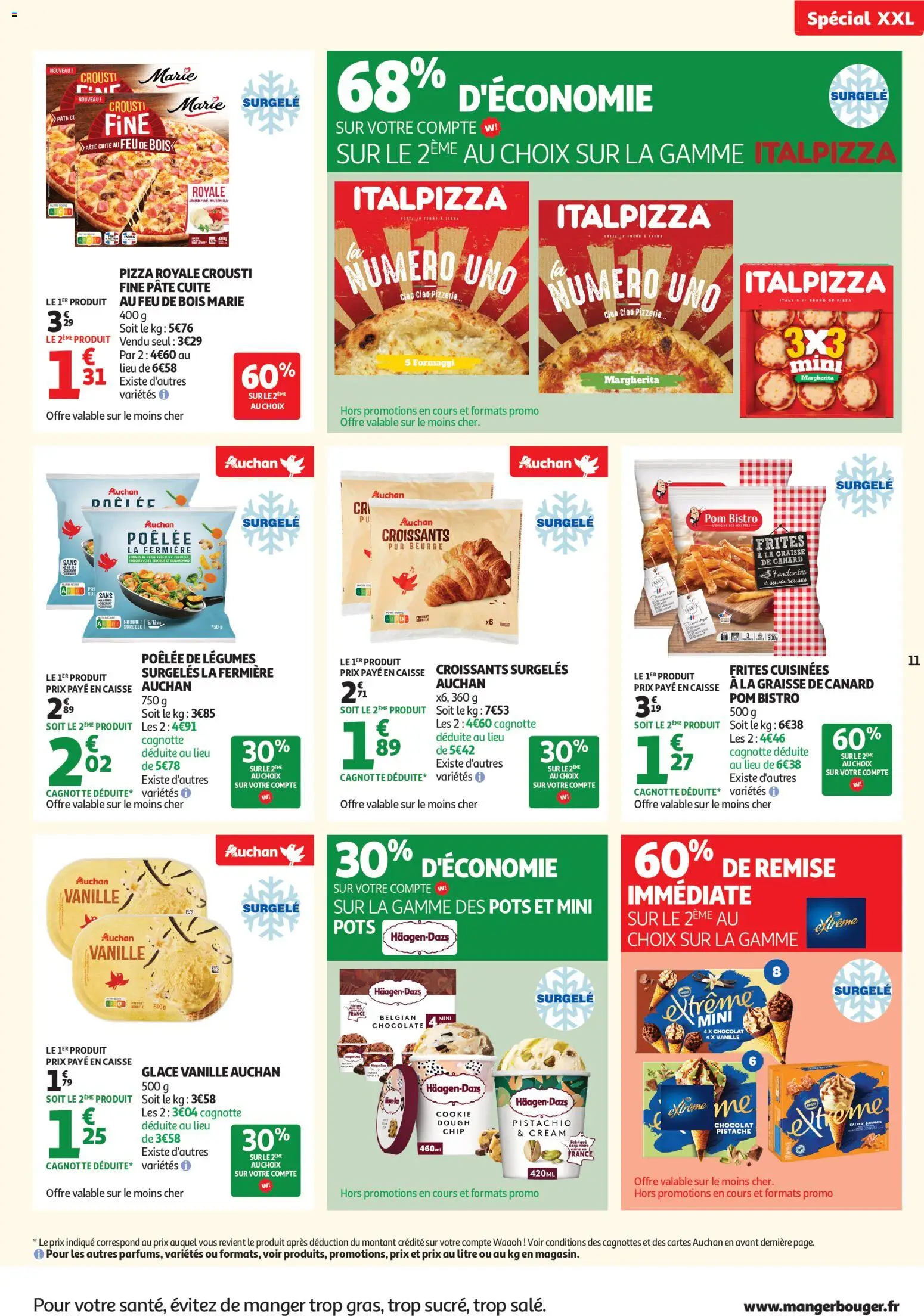 {H1} | Page: 11 | Produits: Graisse de canard, Beurre, Chocolat, Pizza