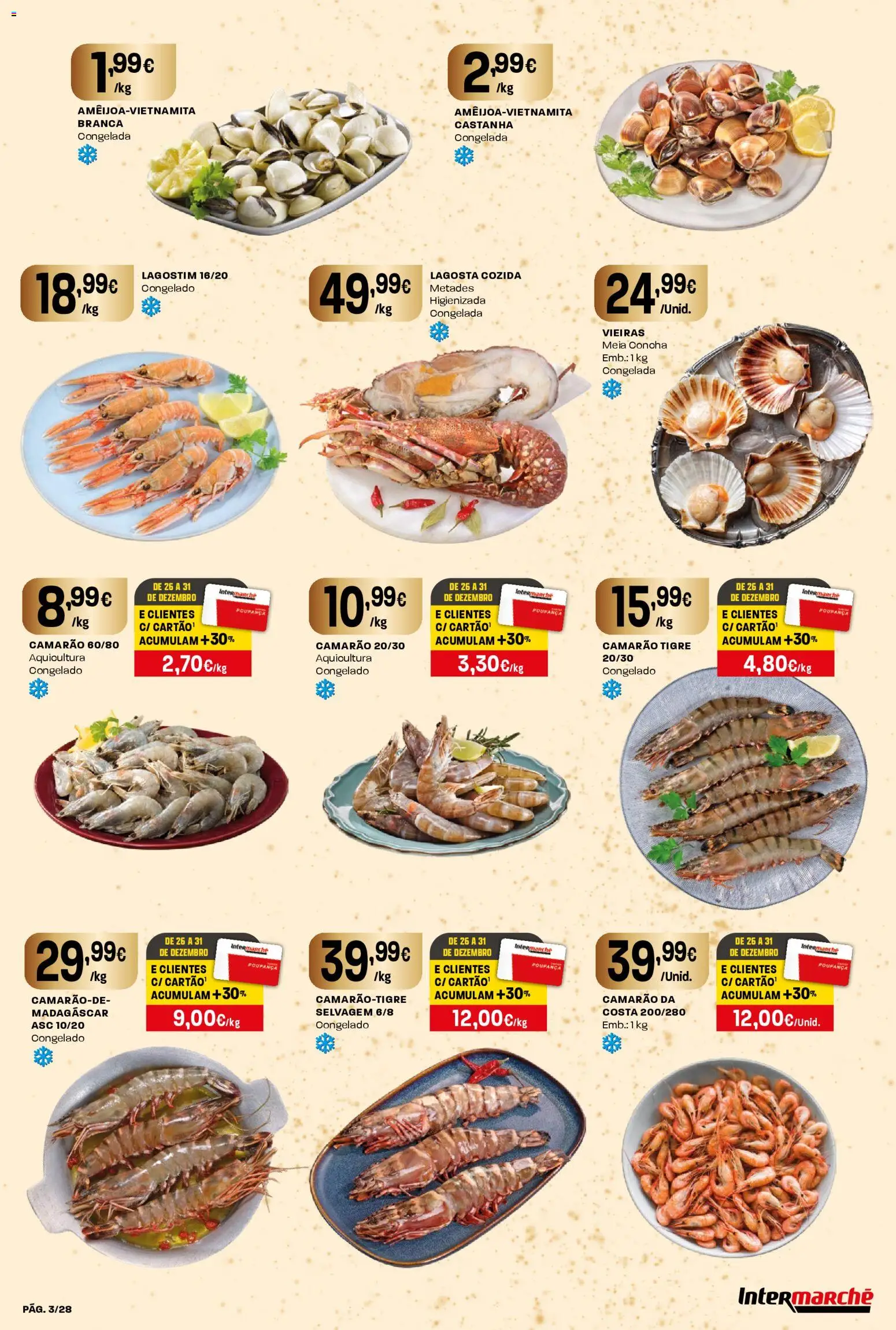 Intermarché Folheto Contact │ válido de 26.12.2025 | Página: 3 | Produtos: Lagosta, Camarão