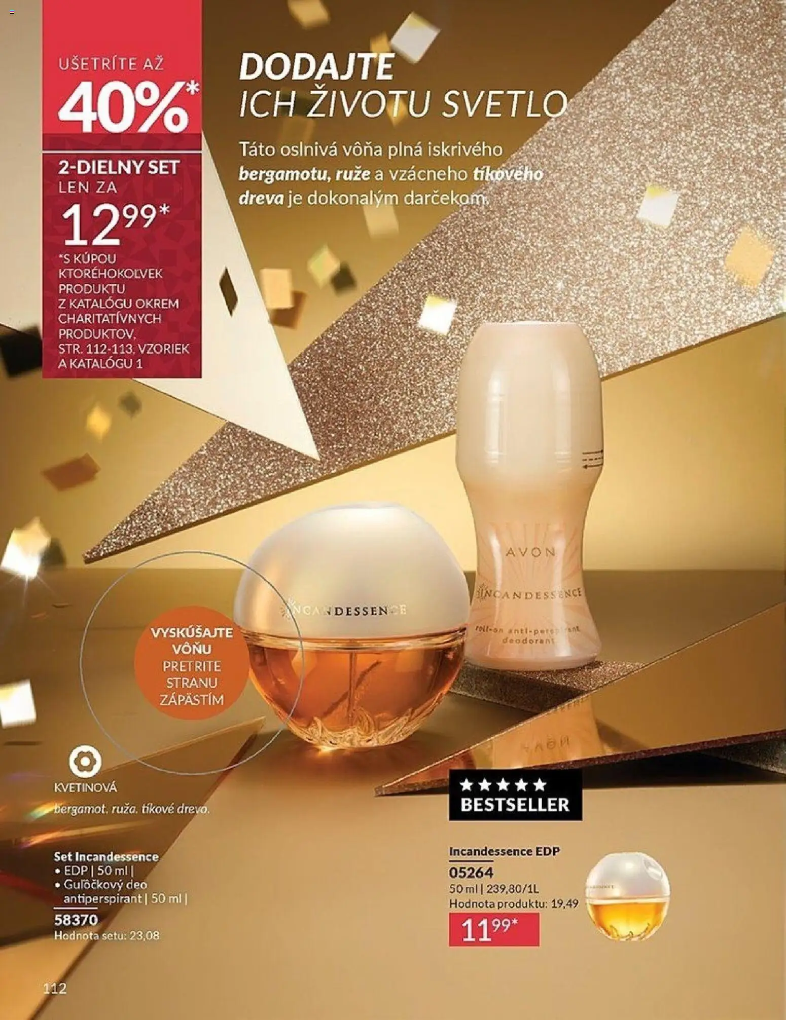 Nové Avon akcie – leták je platný od 01.12.2025 | Strana: 112 | Produkty: Svetlo, Antiperspirant, Ruže
