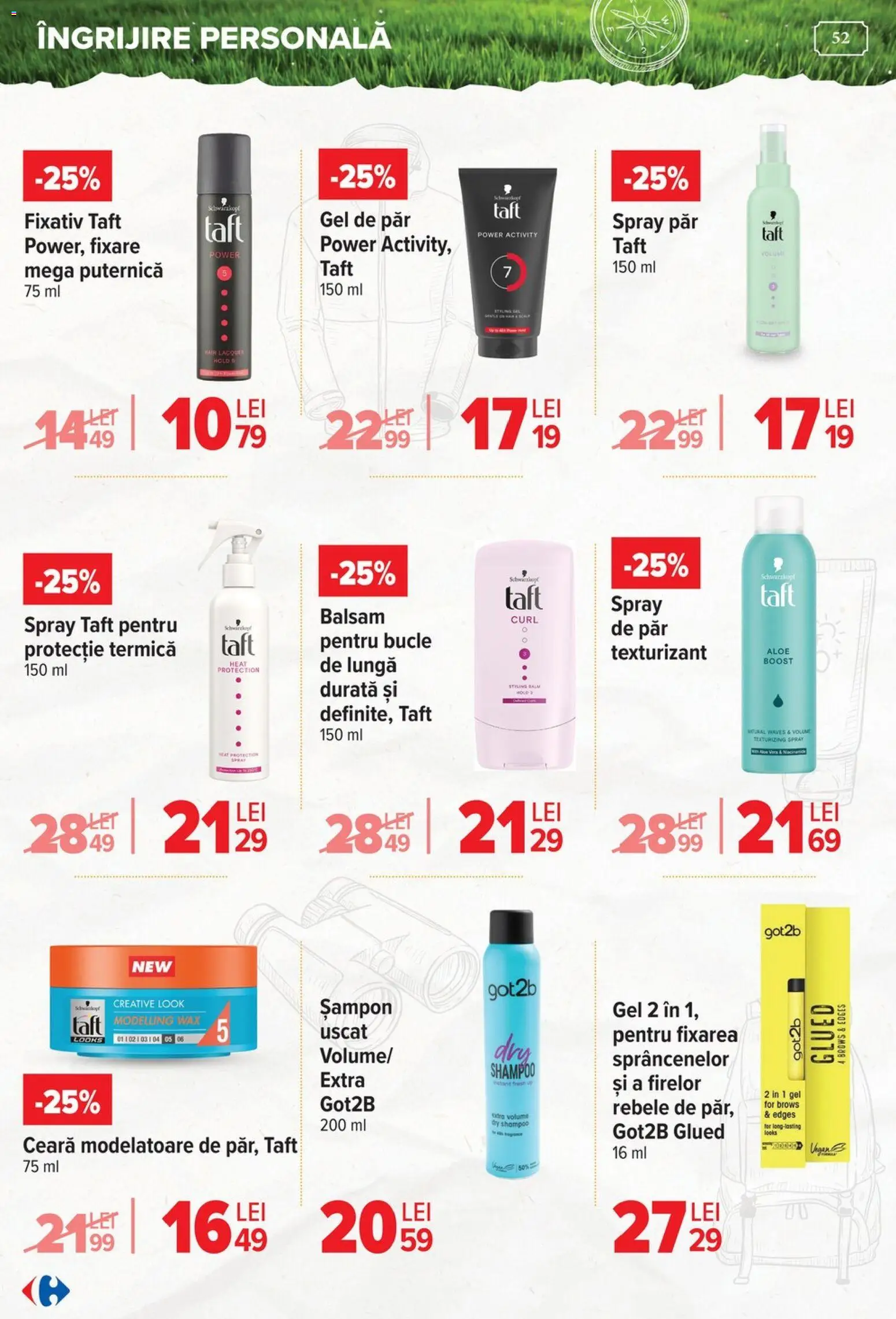Noul catalog Carrefour – valabil de la 15.04.2026 | Pagină: 52 | Produse: Șampon, Balsam