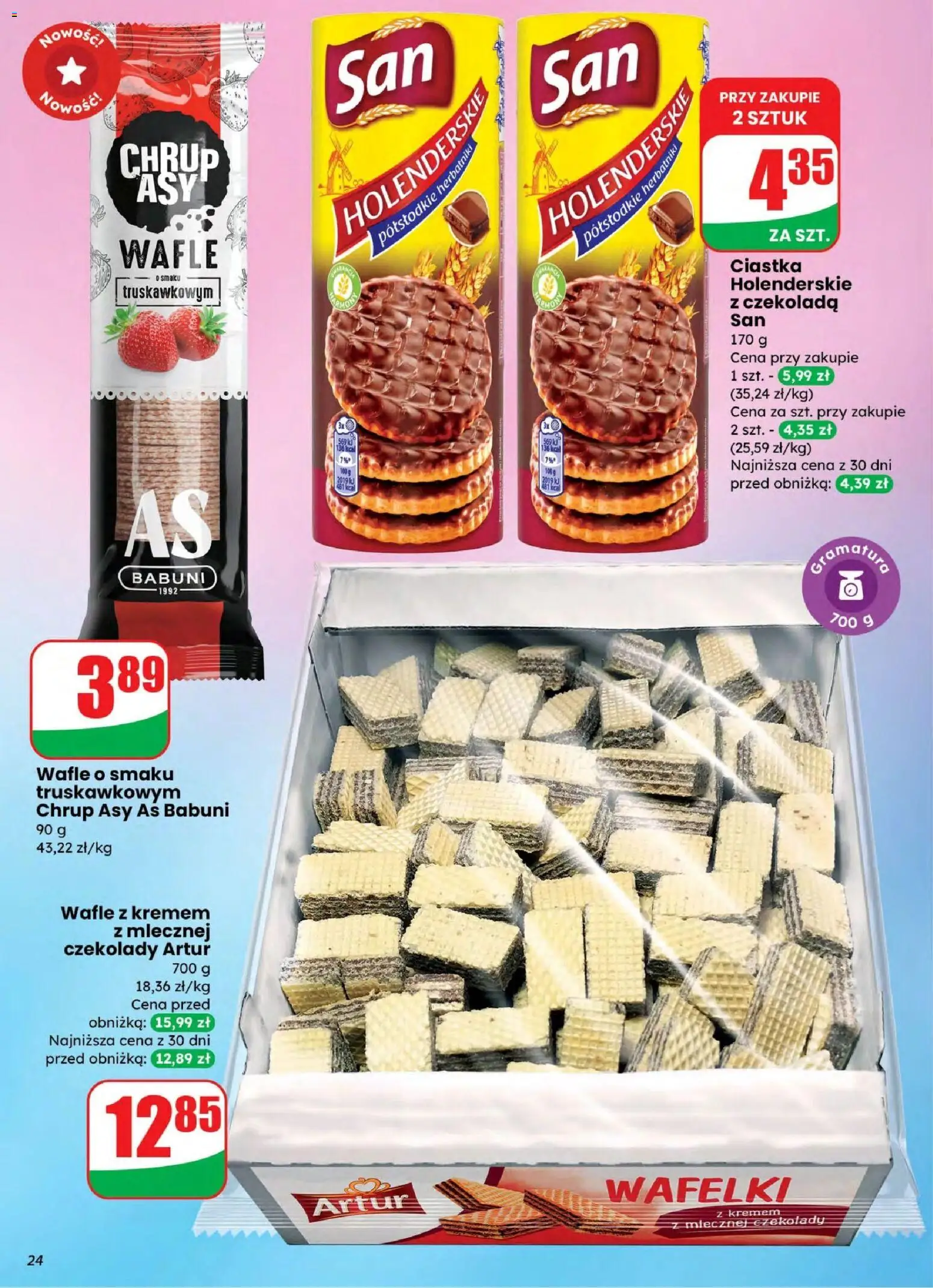 Dino gazetka od 04.03.2026 | Strona: 24 | Produkty: Czekolady, Herbatniki, Wafelki, Czekolada