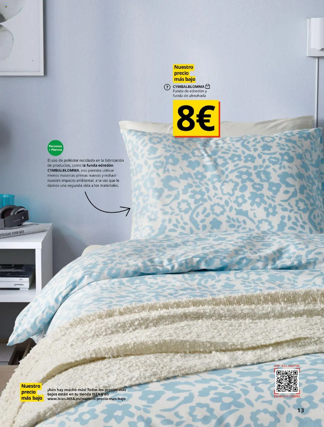 Catálogo IKEA Precios bajos. Muy bajos │ válido desde el 04.02.2025 | Página: 13 | Productos: Edredón, Funda, Almohada