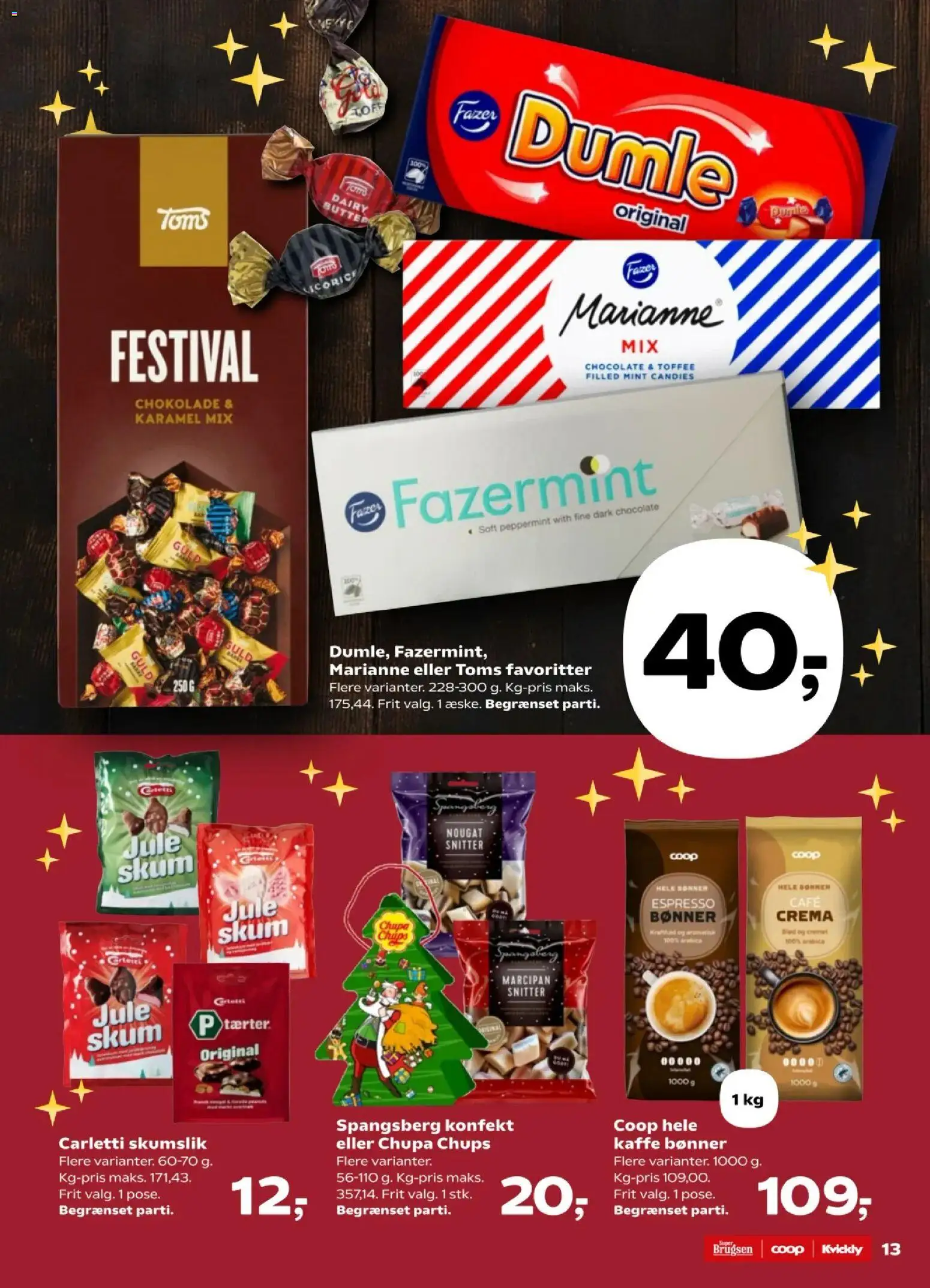 Kvickly tilbudsavis – gyldig fra 07.11.2025 | Side: 14 | Produkter: Kaffe, Chokolade, Bønner, Nougat