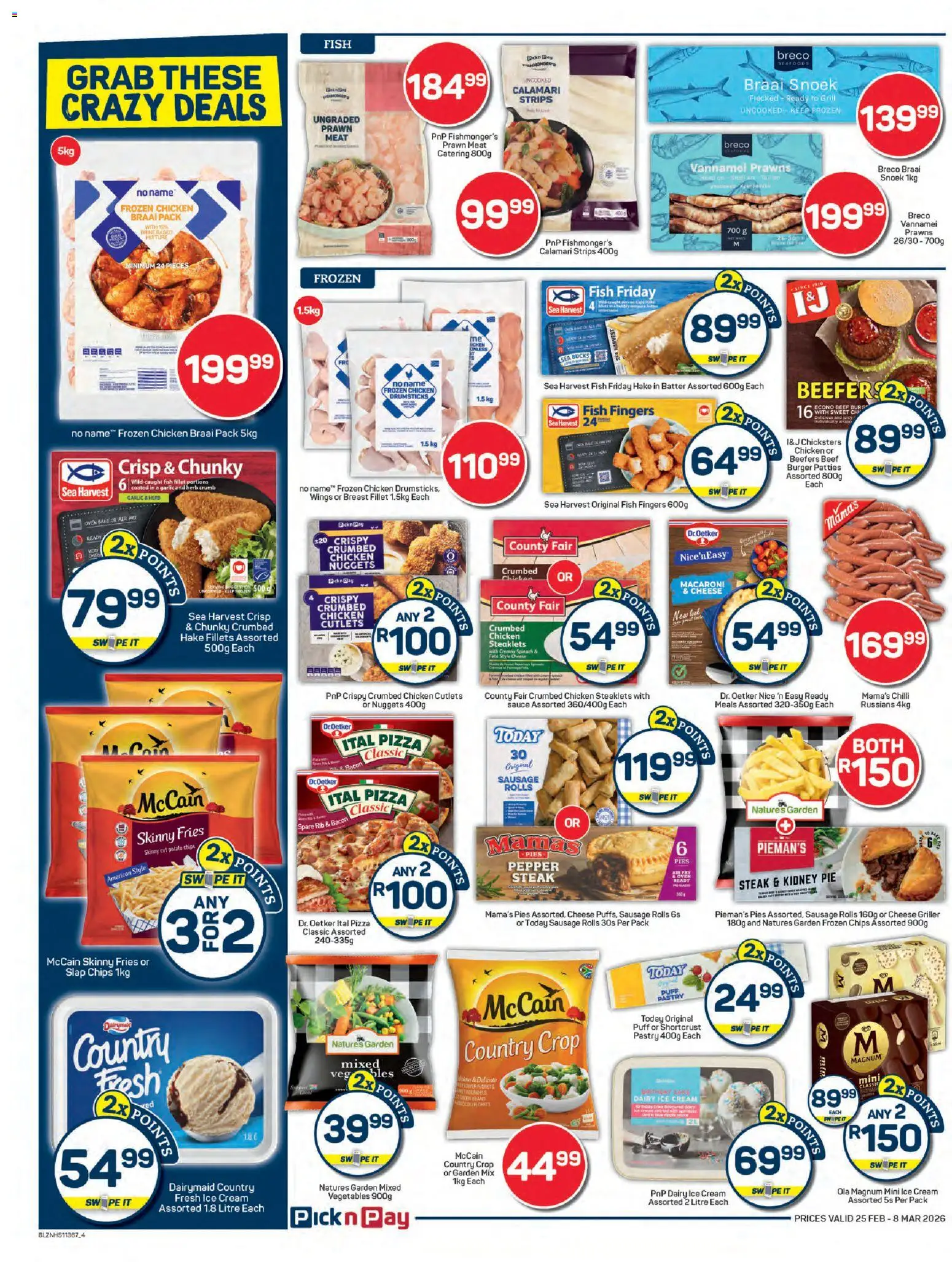 New Pick n Pay catalogue – valid from 25.02.2026 | Page: 4 | Products: Vegetables, Sausage, Garlic, Chilli