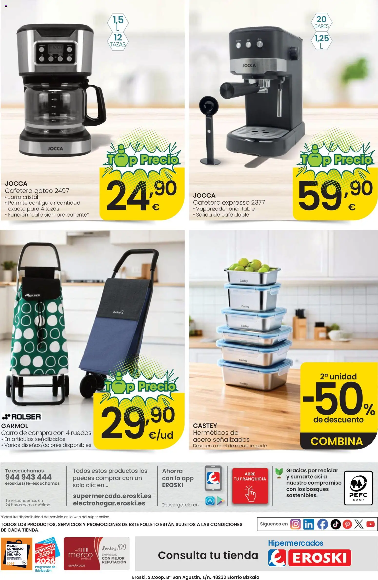 Eroski Quieres ahorrar conmigo │ válido desde el 16.04.2026 | Página: 48 | Productos: Café, Té, Cafetera