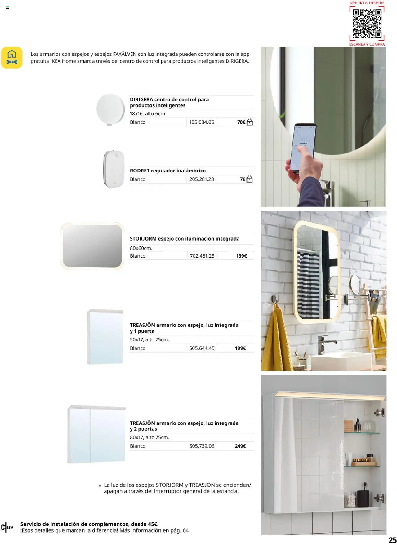 Catálogo IKEA Baňos │ válido desde el 04.02.2025 | Página: 25 | Productos: General, Armario, Espejo