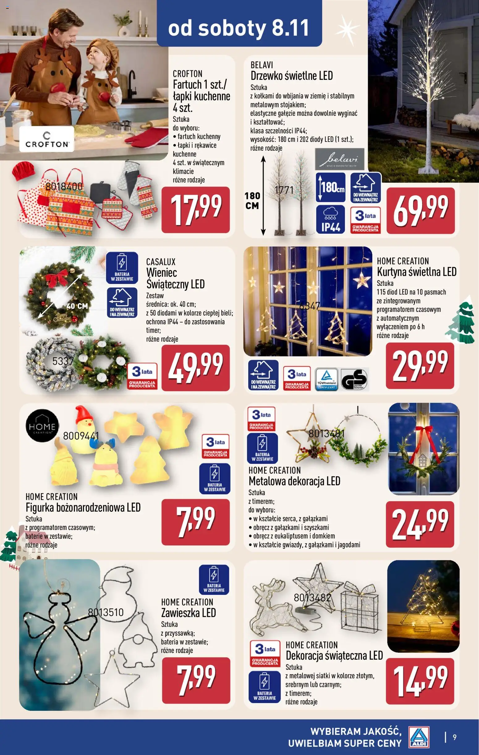 Aldi Gazetka - Hity od Środy i od Soboty od 05.11.2025 | Strona: 9 | Produkty: Wieniec, Bateria