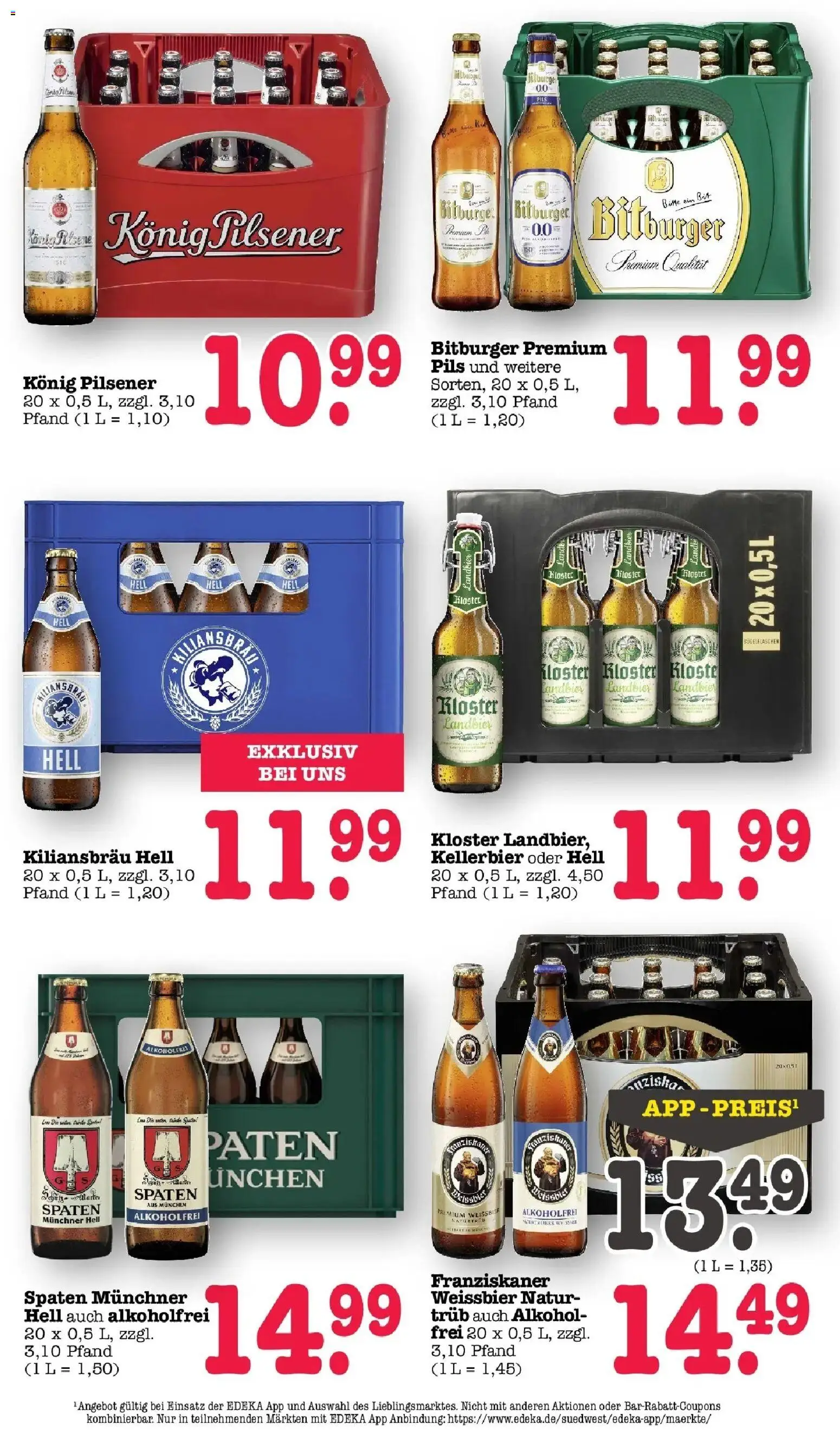 Edeka prospekt Offenbach	 – gültig ab 09.03.2026 | Seite: 47 | Produkte: Bitburger, Franziskaner, Konig pilsener, Pils