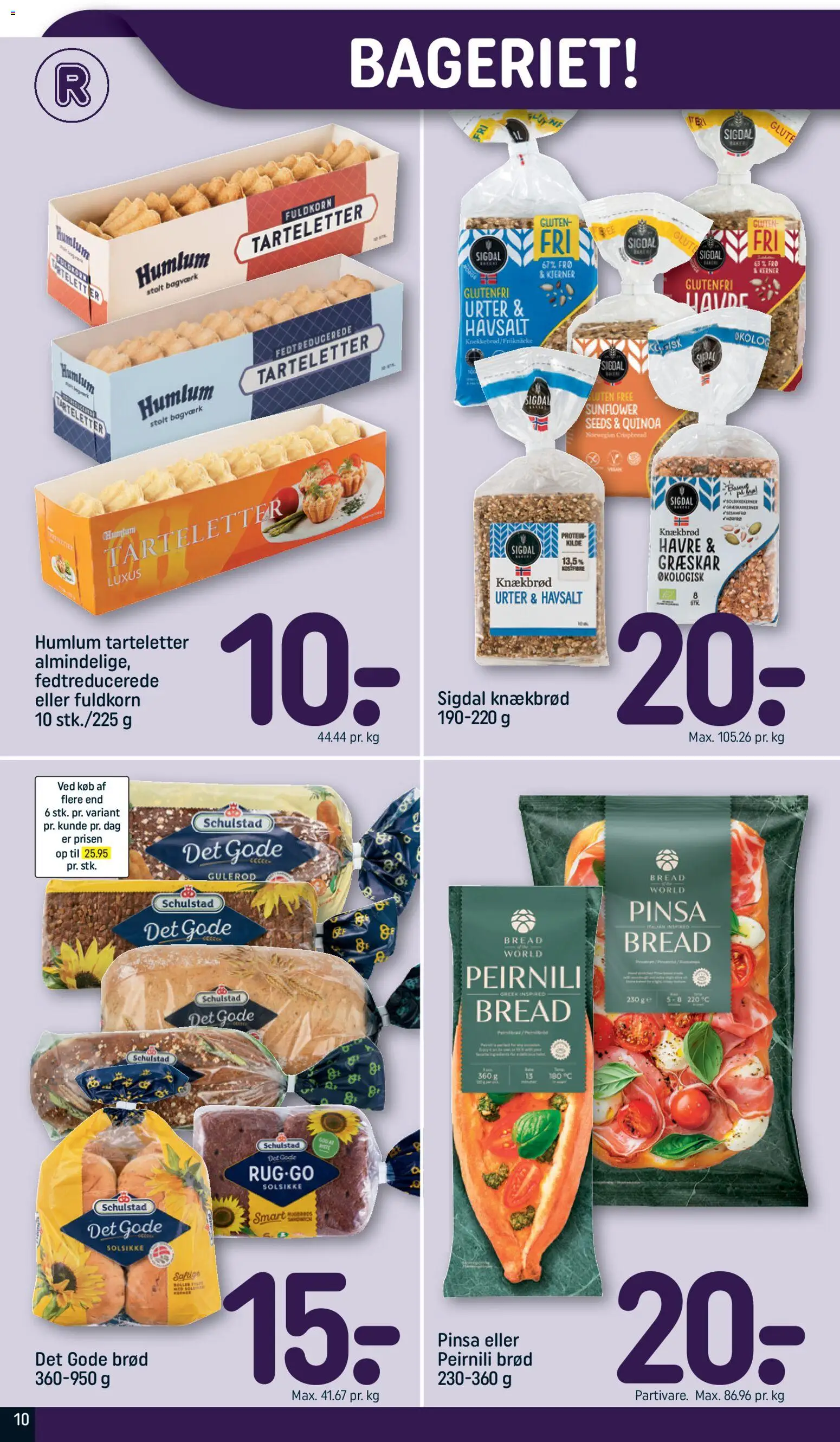 Rema 1000 tilbudsavis – gyldig fra 14.02.2026 | Side: 10 | Produkter: Brød, Gulerod, Knækbrød, Tarteletter