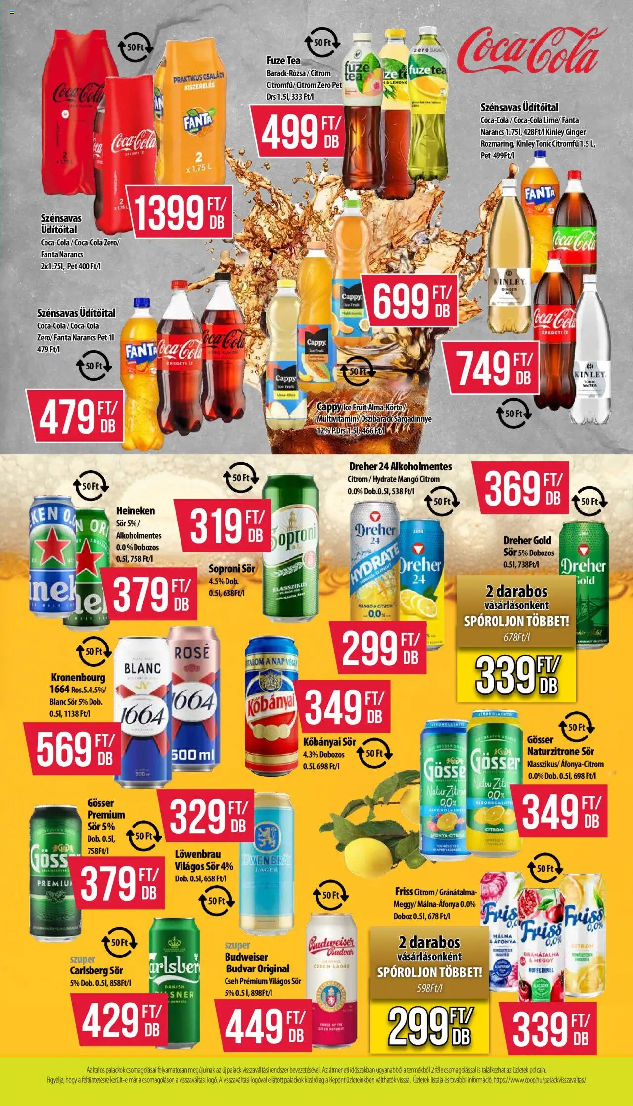 COOP akciós ujság - amely érvényes a következő dátumtól: 17.07.2025 | Oldal: 9 | Termékek: Gösser, Dobozos sör, Narancs, Mangó