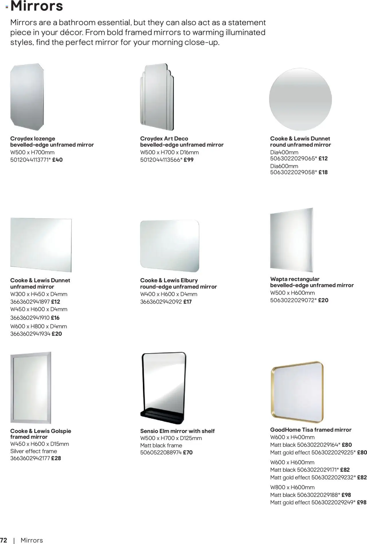  | Page: 72 | Products: Shelf, Mirror