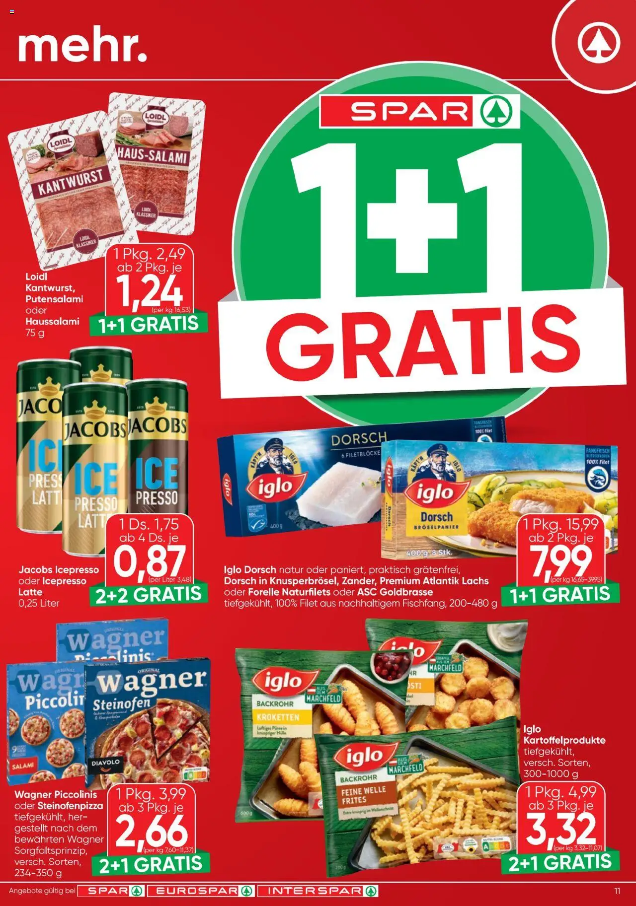 Spar Flugblatt gültig ab 18.06.2025 | Seite: 11 | Produkte: Hülle, Salami