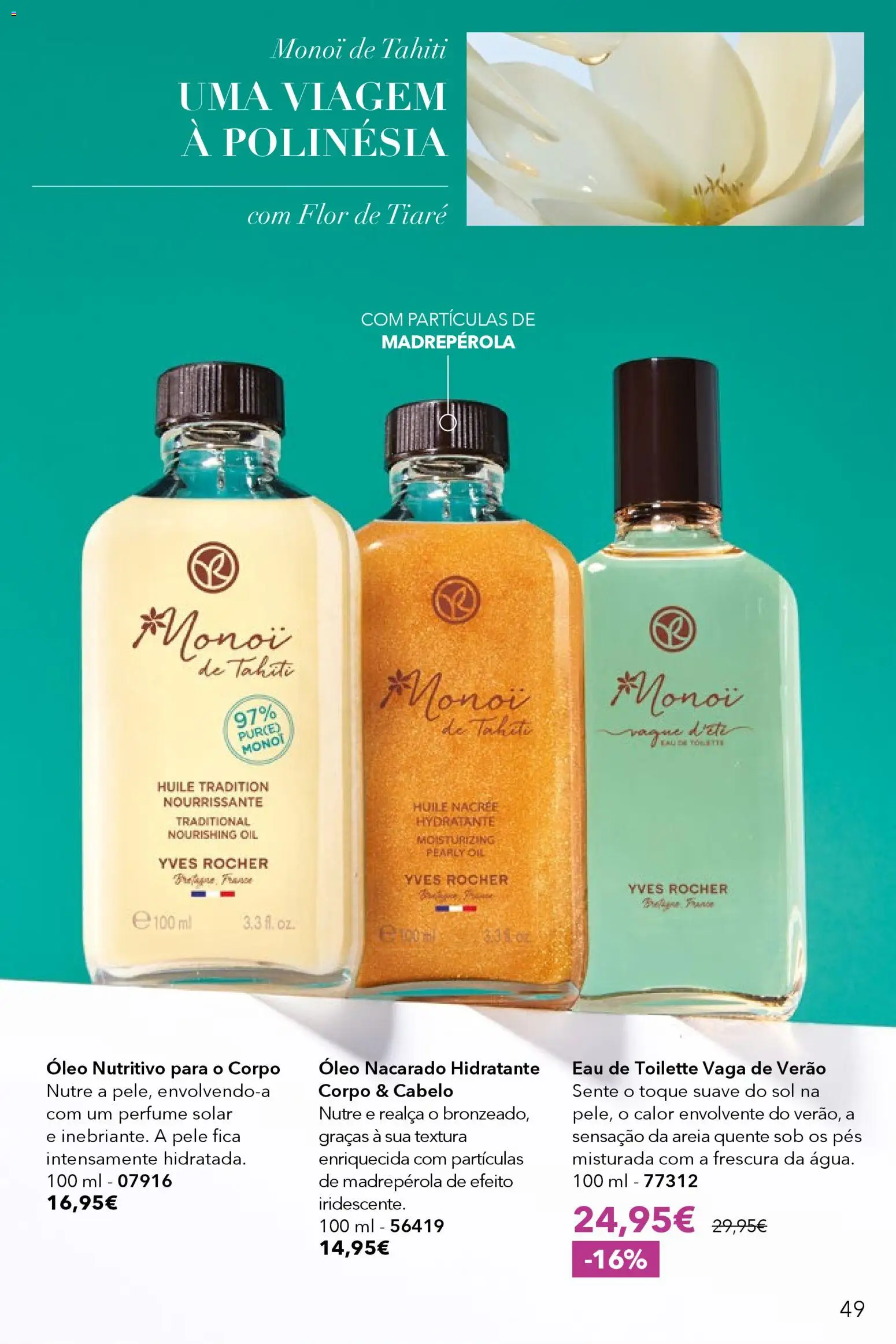 Yves Rocher catálogo 5 │ válido de 31.03.2026 | Página: 49 | Produtos: Areia, Perfume, Eau de toilette, Óleo