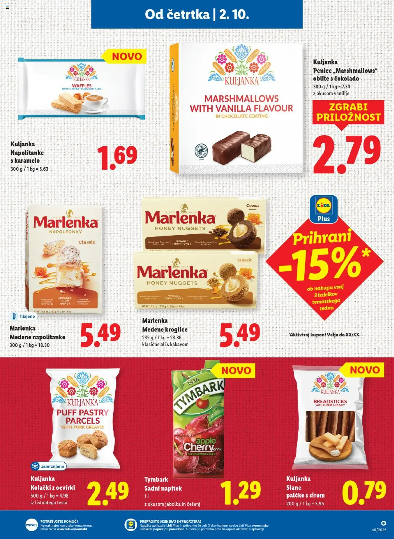 Novi Lidl katalog ponudbe – veljaven od 02.10.2025 | Stran: 19 | Izdelki: Napolitanke, Ocvirki, Jabolka