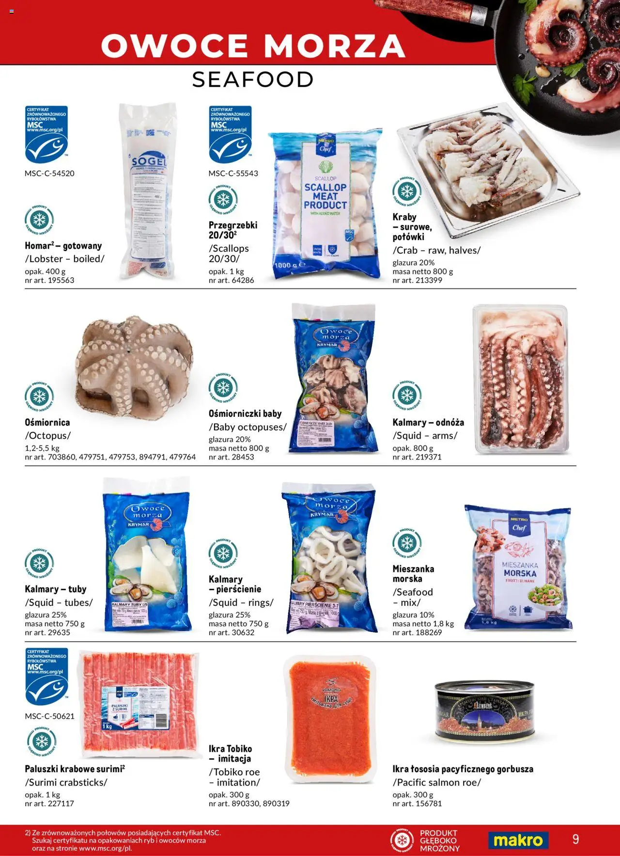 Makro Gazetka - Azja Smaki orientu od 22.02.2024 | Strona: 9 | Produkty: Paluszki, Owoce, Owoce morza