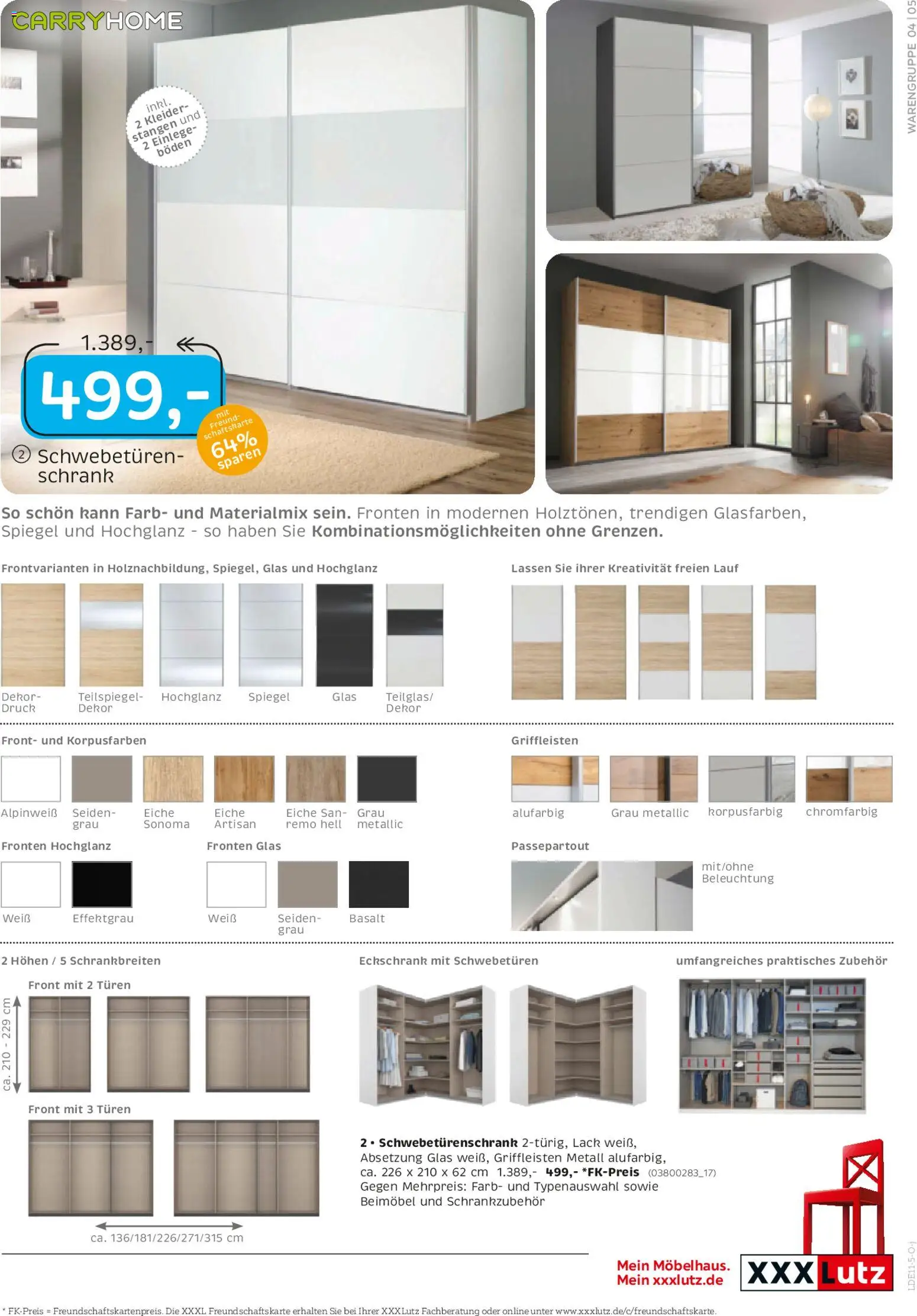 XXXL Lutz Junges Wohnen – gültig ab 26.10.2025 | Seite: 5 | Produkte: Schwebetürenschrank, Schrank, Spiegel