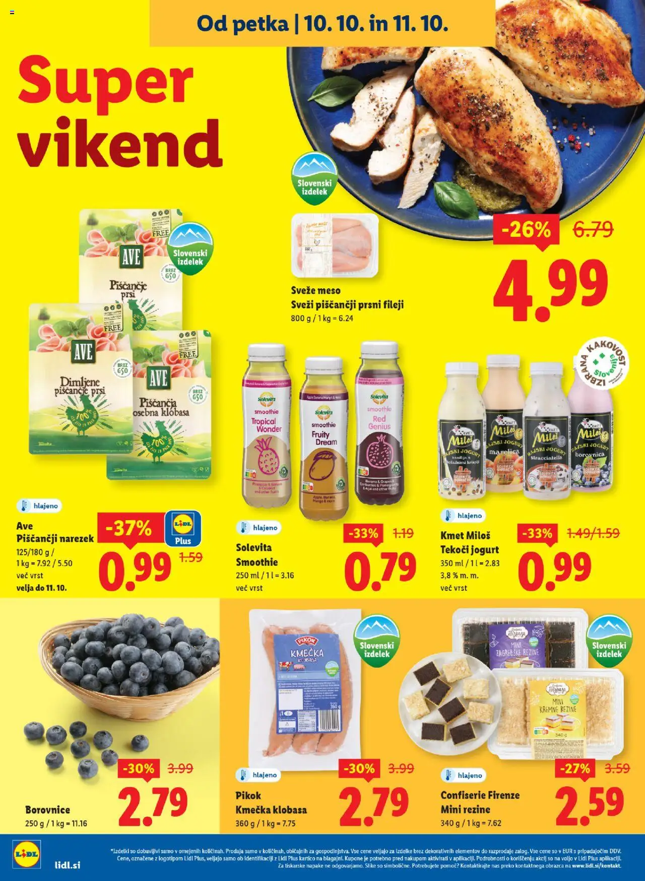 Novi Lidl katalog ponudbe – veljaven od 09.10.2025 | Stran: 34 | Izdelki: Narezek, Jogurt, Borovnice, Mango
