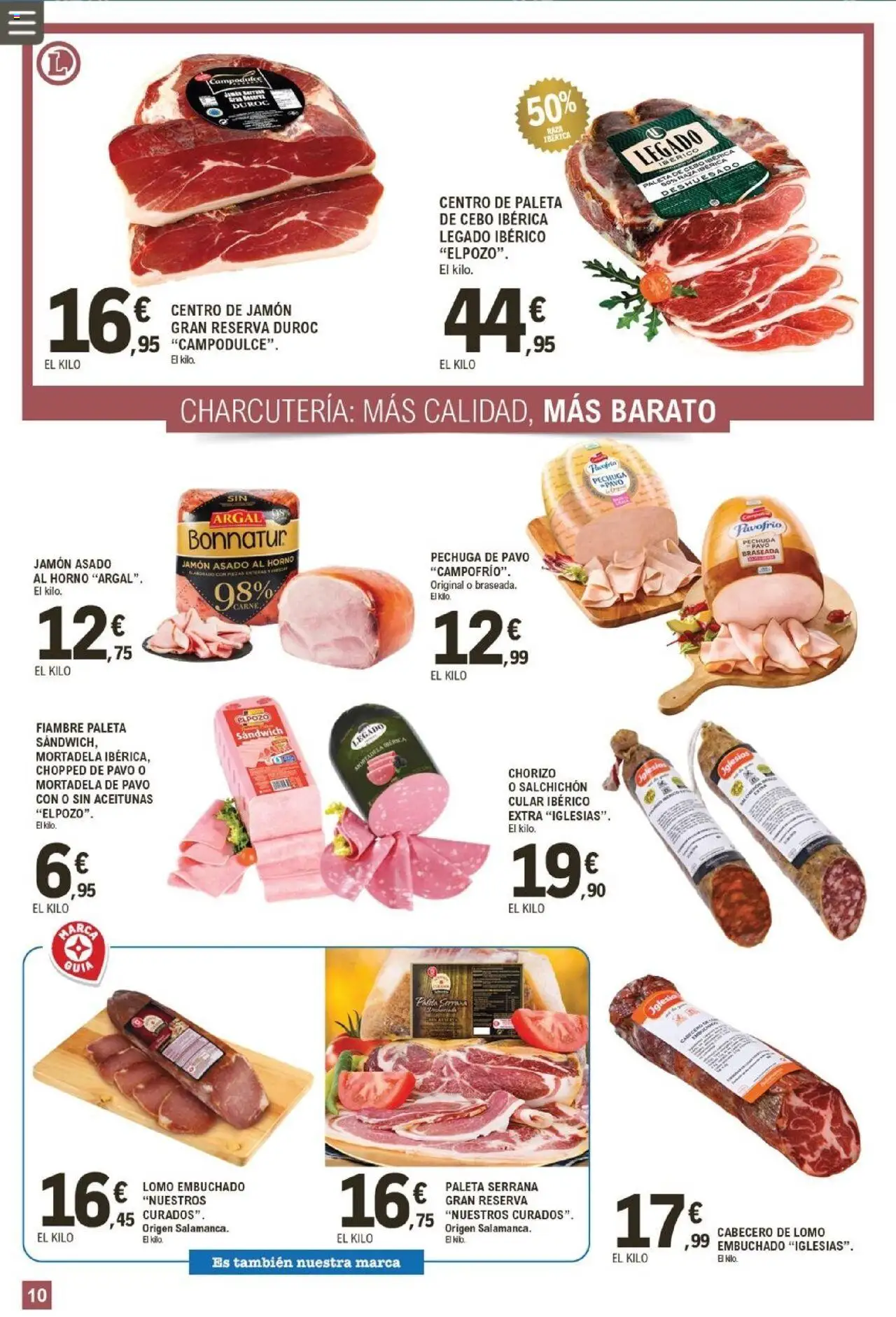 E.Leclerc folleto │ válido desde el 13.08.2025 | Página: 10 | Productos: Jamón, Horno, Mortadela