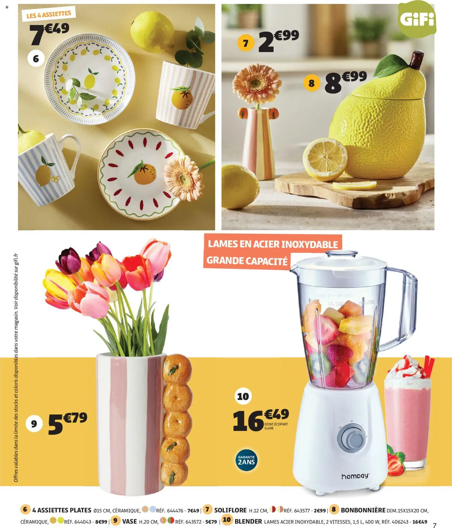 {H1} | Page: 7 | Produits: Blender, Vase