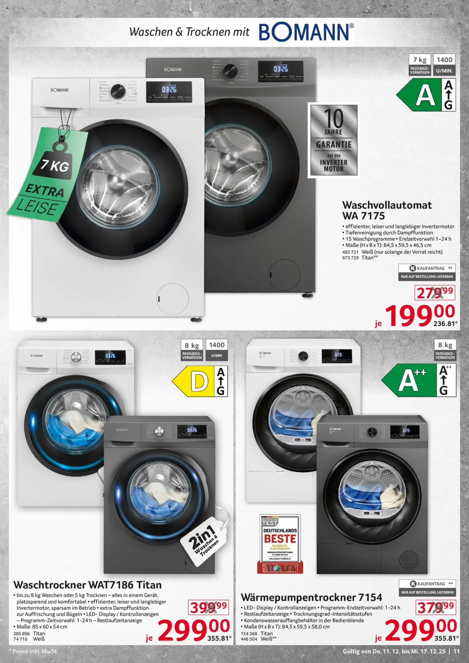 Selgros  Non Food – gültig ab 11.12.2025 | Seite: 11 | Produkte: Waschtrockner